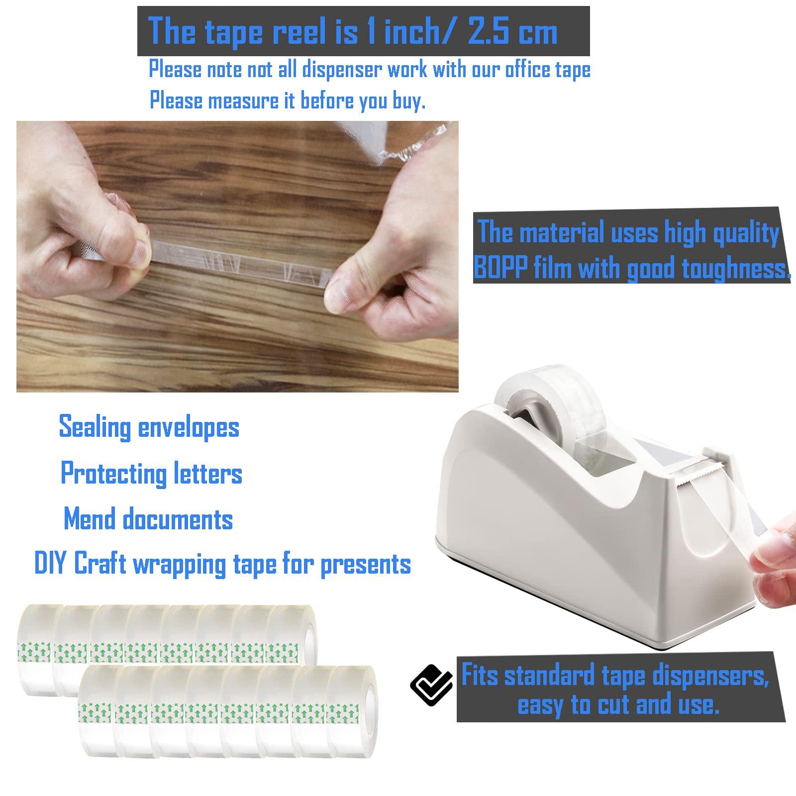 WUKAKA 12 Pack Transparent Tape Clear Tape Refills Rolls Each Roll 3/4 x 1000 Inches, 1 inch Core, for Office, Home, School - Image 3