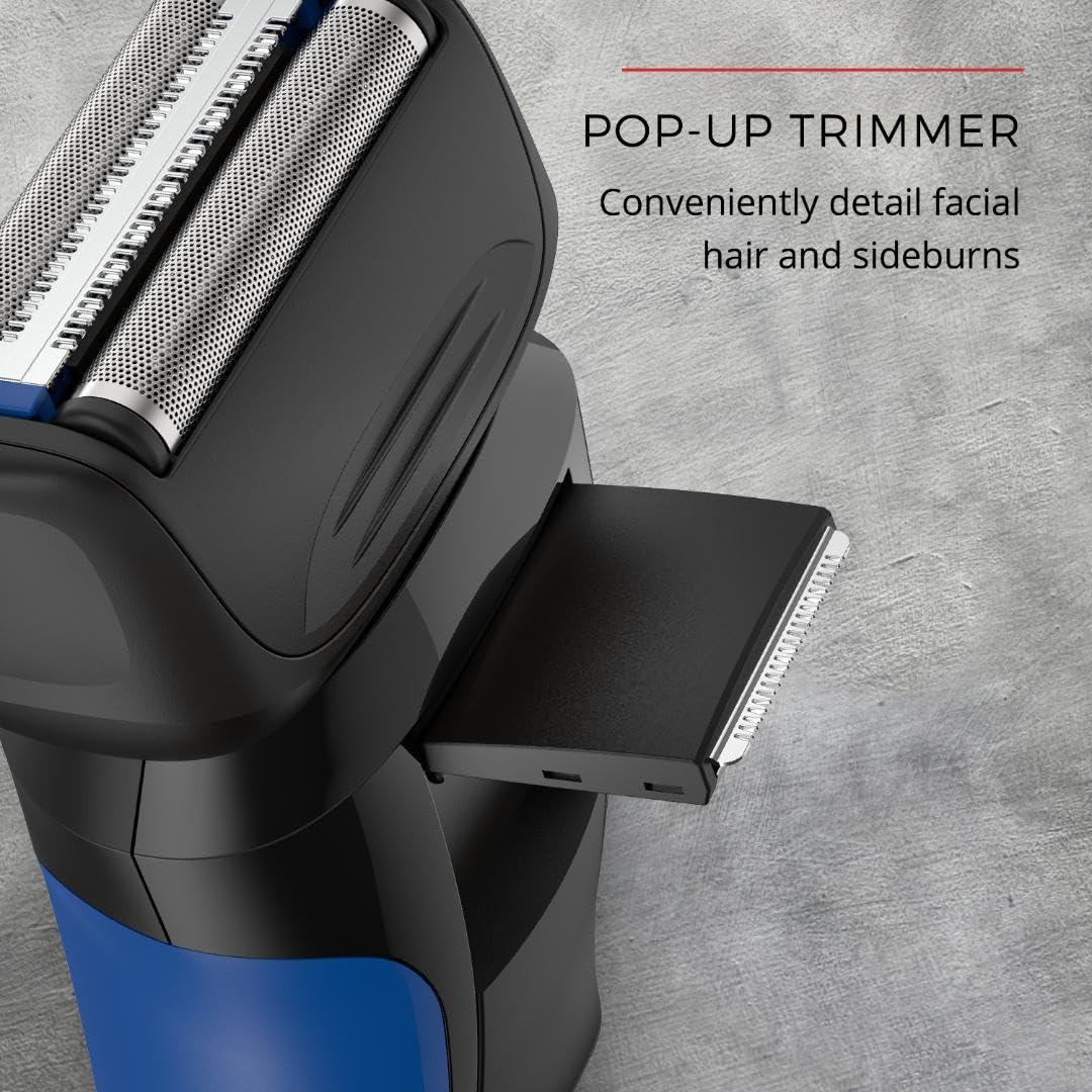Remington Comfort Series Foil Shaver for Men, Electric Shaver, Pop-up Trimmer, Blue, PF7400E - Image 5