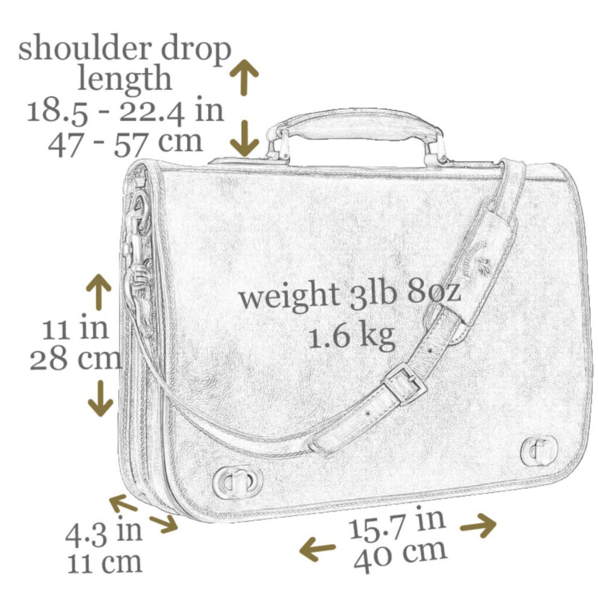 Time Resistance Leather Briefcase for Men - Italian Full Grain Leather Laptop Bag - Messenger Bag - Gift Box Included - Image 7