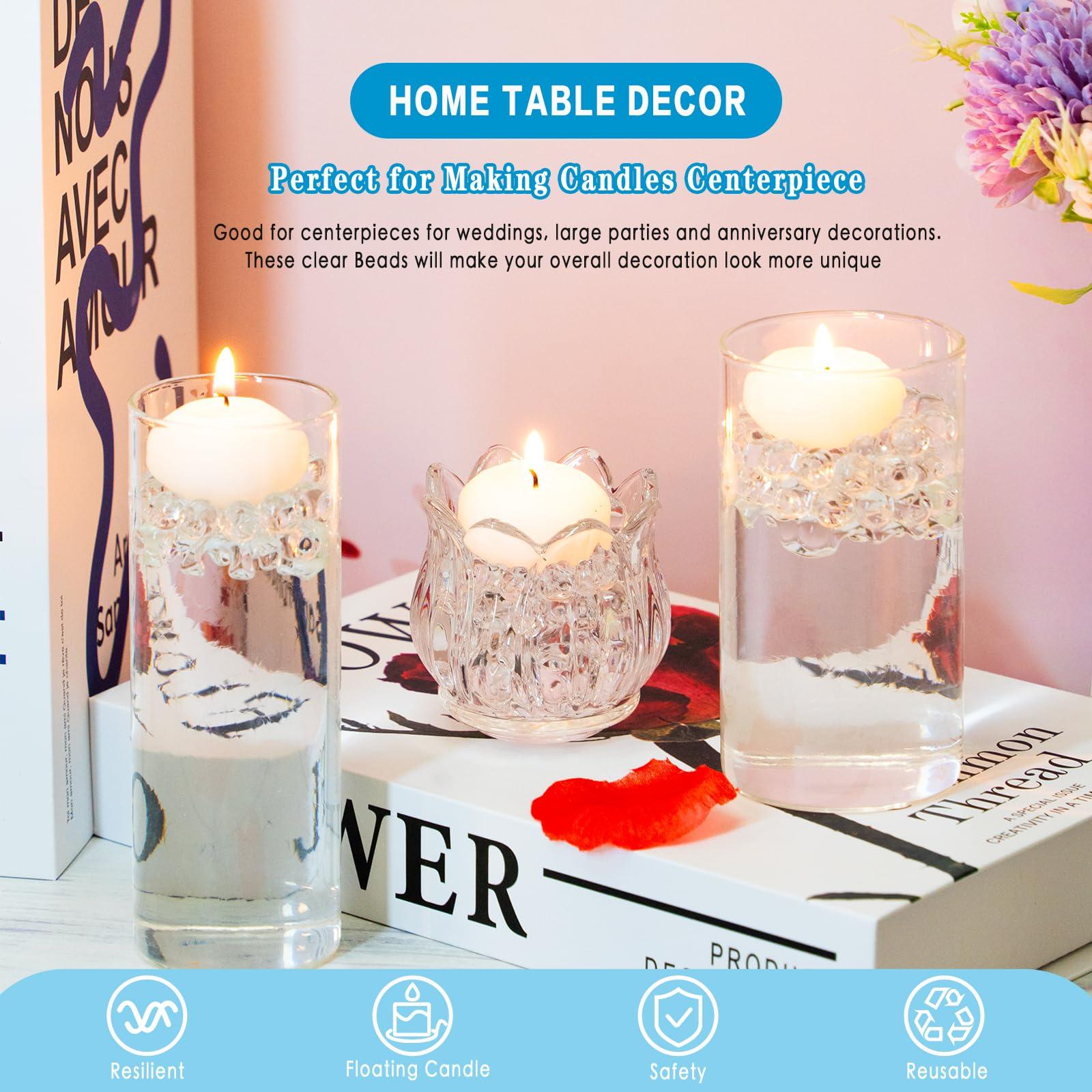 ORIKASO 150,000 Pieces Clear Vase Filler Beads for Vase Filling Decoration, Floating Candles Centerpiece, Wedding Centerpiece, Floral Arrangement Decor, Soilless Planting. Only for Adult Use - Image 3