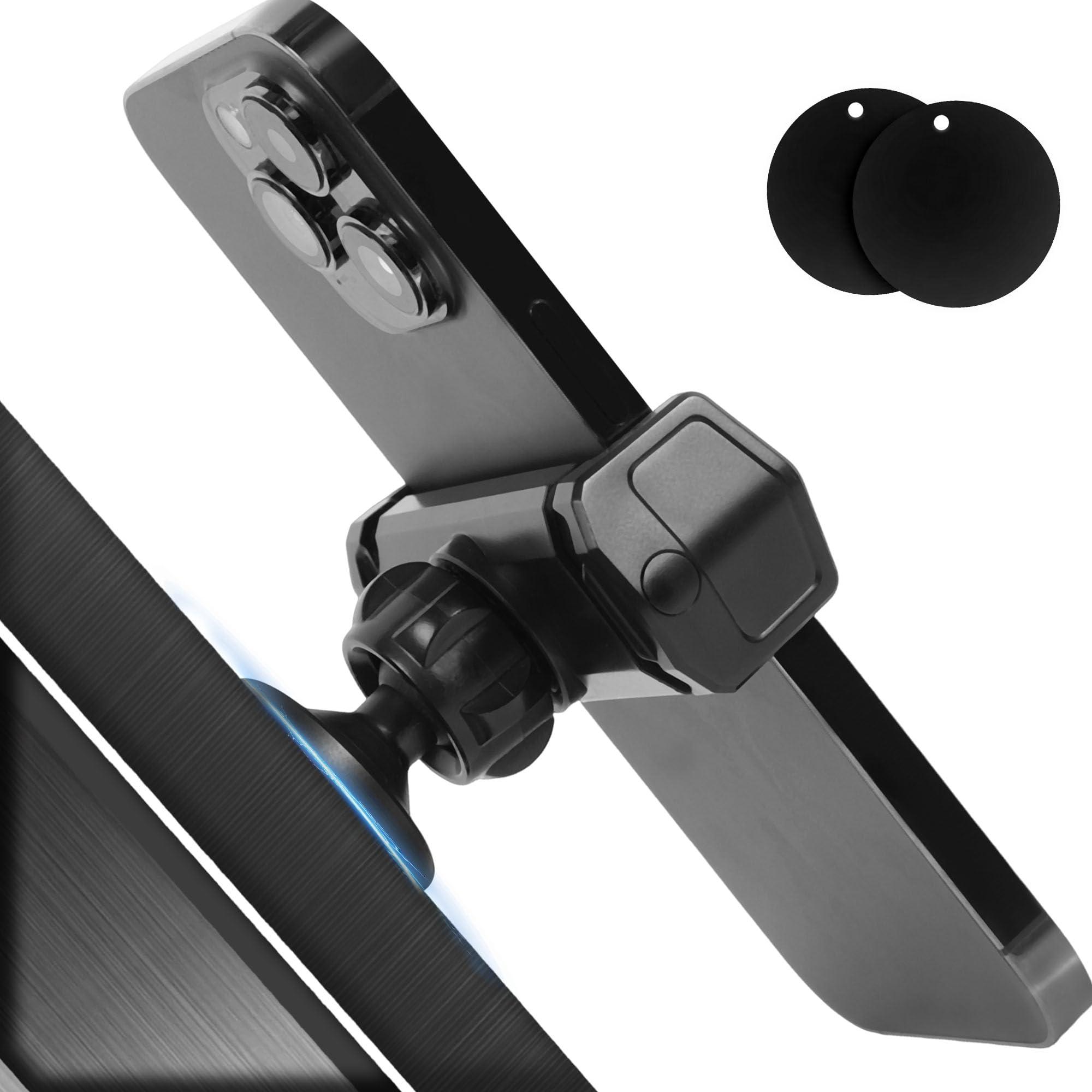 TUYOHW Gym Magnetic Phone Holder 360 Adjustable Magnetic Phone Mount for Gym Magnet Phone Holder Attach to Metal Surface Gym Accessories Compatible with All Smartphones 4.7-7"