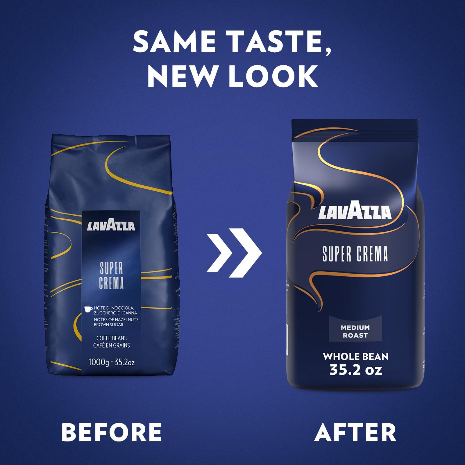 Lavazza Super Crema Whole Bean Coffee, Medium Espresso Roast, Arabica and Robusta Blend, 2.2 lb Bag, Package May Vary (Pack of 1) - Image 7