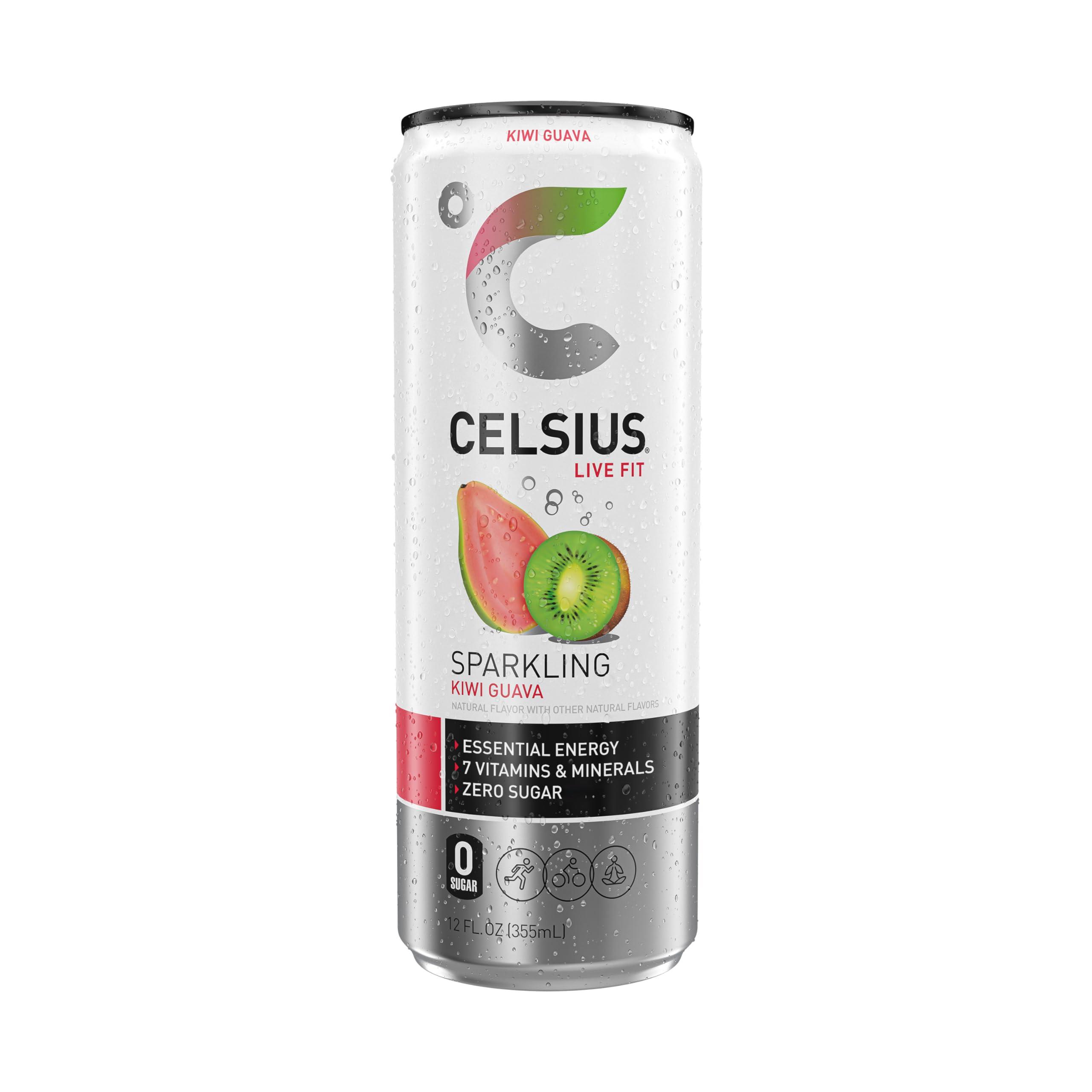 CELSIUS Sparkling Kiwi Guava, Functional Essential Energy Drink 12 Fl Oz (Pack of 12) - Image 5