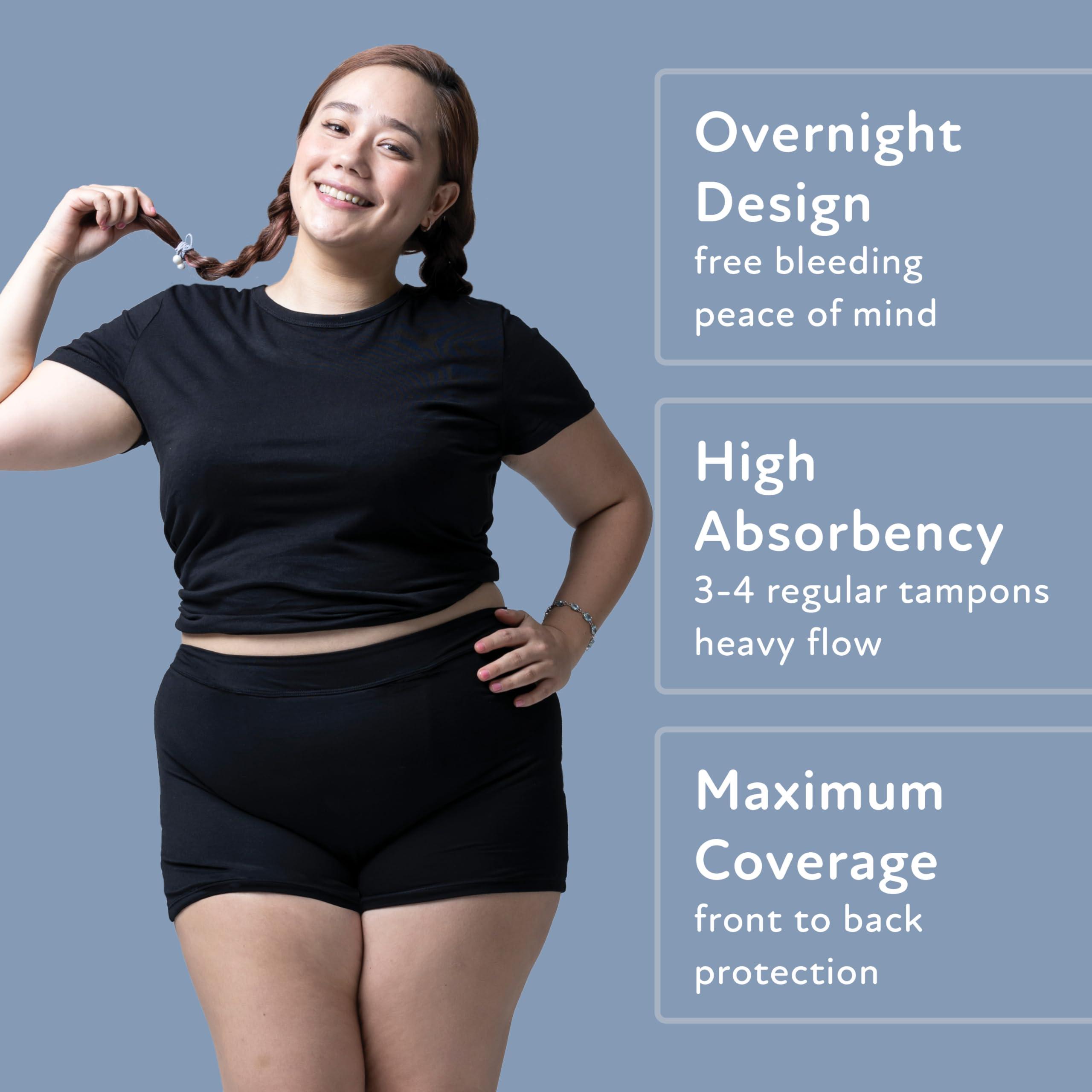 Goat Union Overnight Period Shorts for Women - 2" Absorbent Sleep Period Boyshorts Heavy Flow - Image 2