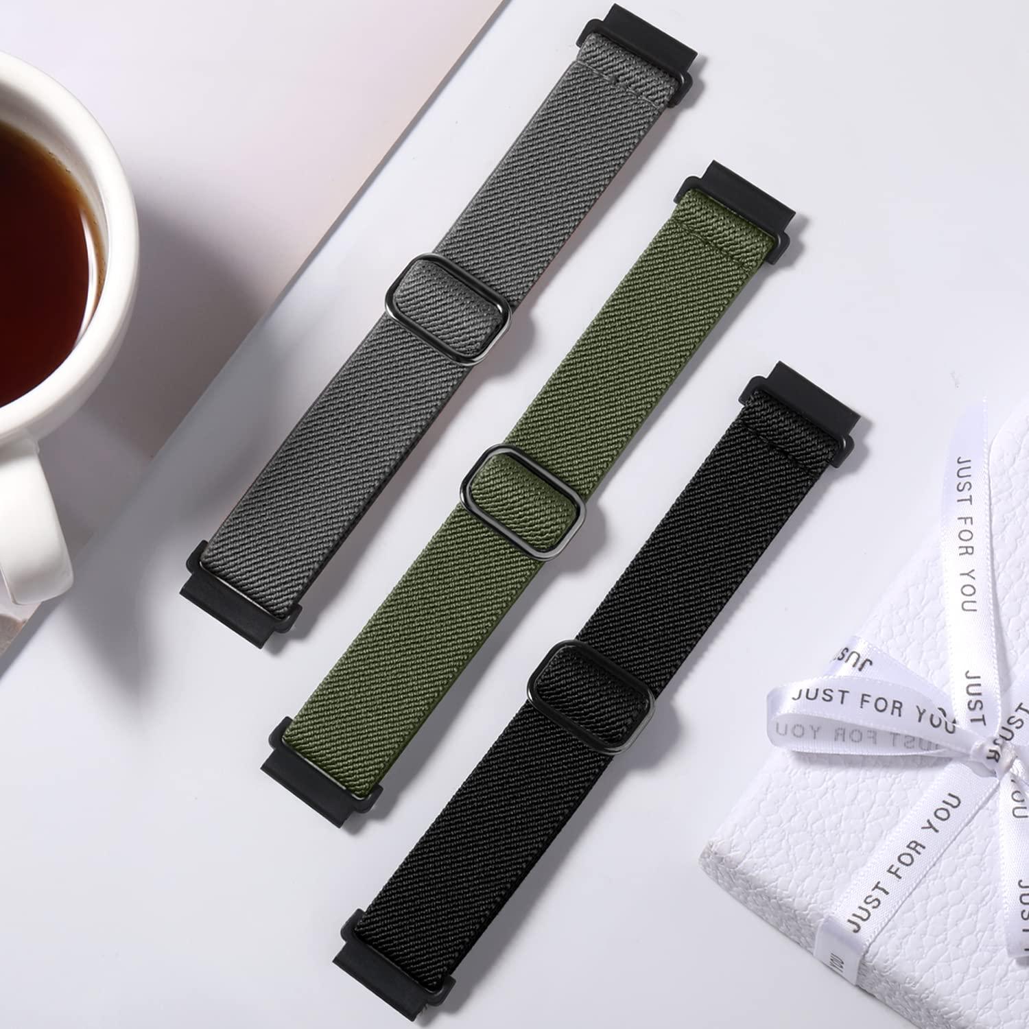 Lerobo Elastic Bands Compatible with Samsung Galaxy Watch 7 6 5 4 40mm 44mm/for Galaxy Watch 6 4 Classic Band 42mm 46mm 43mm 47mm/Watch 5 Pro Band 45mm/Active 2,3 Pack 20mm Adjustable Nylon Sport Band - Image 4
