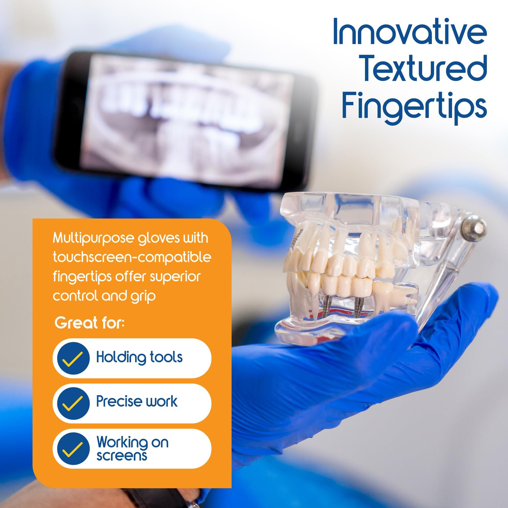 Inspire Nitrile Gloves Medical Examination | 4.5 Grade The Original Quality Stretch Cobalt Blue | Disposable Latex Free Doctors,EMT, Food Service, Cleaning, Janitorial, Household, Hospitals and More - Image 6