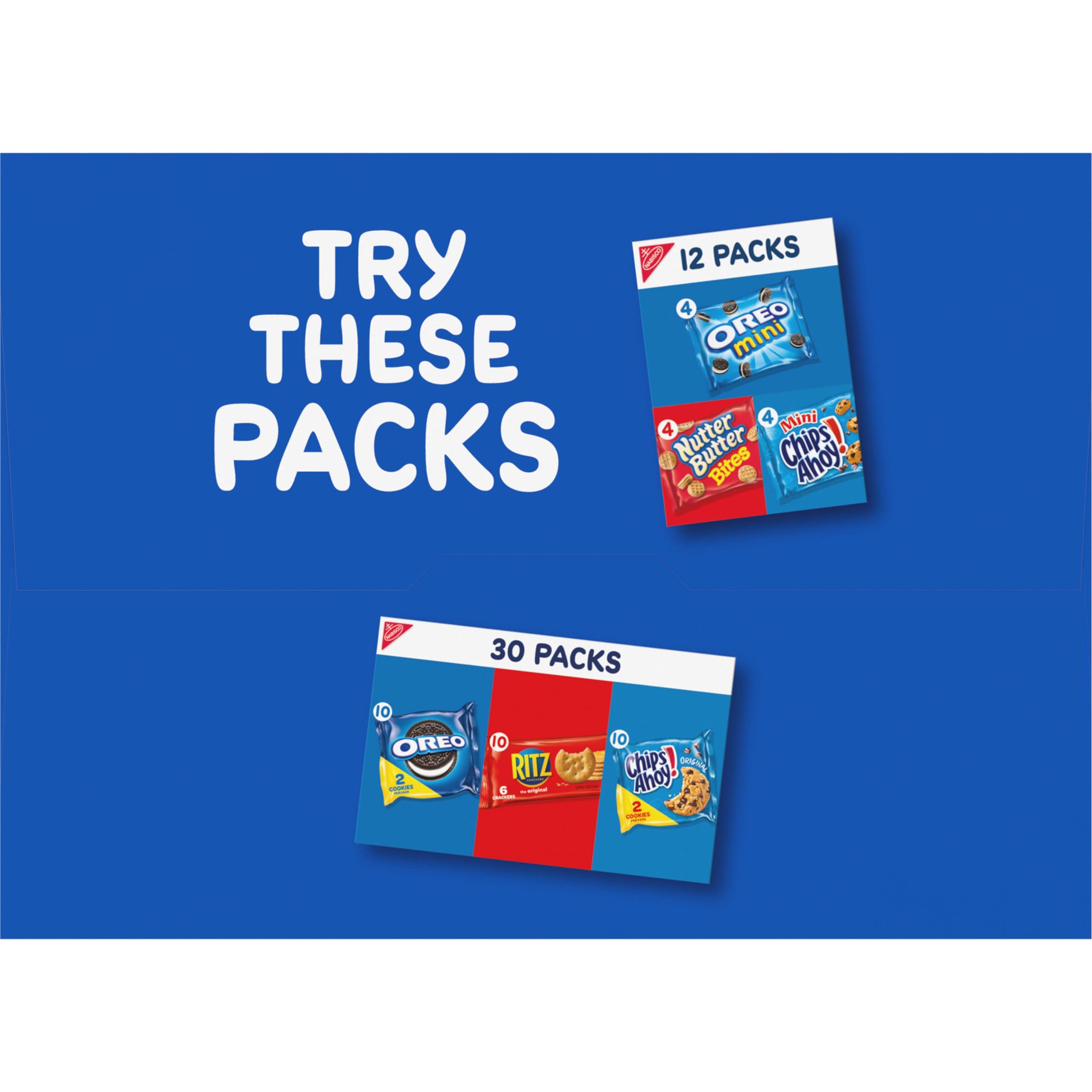 Nabisco Variety Pack OREO Mini, CHIPS AHOY! Mini, Nutter Butter Bites, RITZ Bits Cheese, 20 - 1 oz Snack Packs (Packaging May Vary) - Image 16