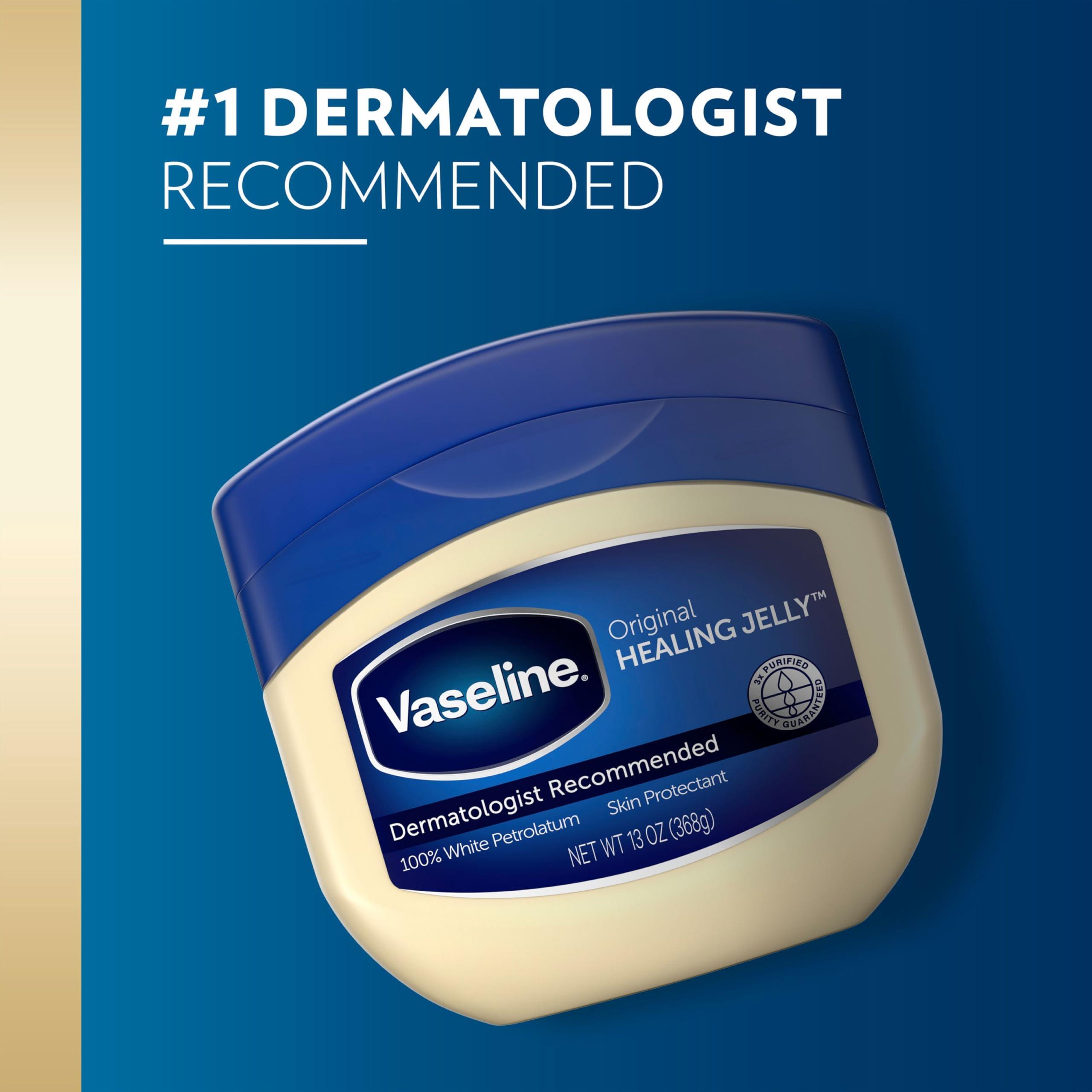 Vaseline Healing Jelly Original White Petroleum Jelly Protectant For Dry Cracked Skin and Eczema Relief Pure Petroleum Jelly 13 oz - Image 3