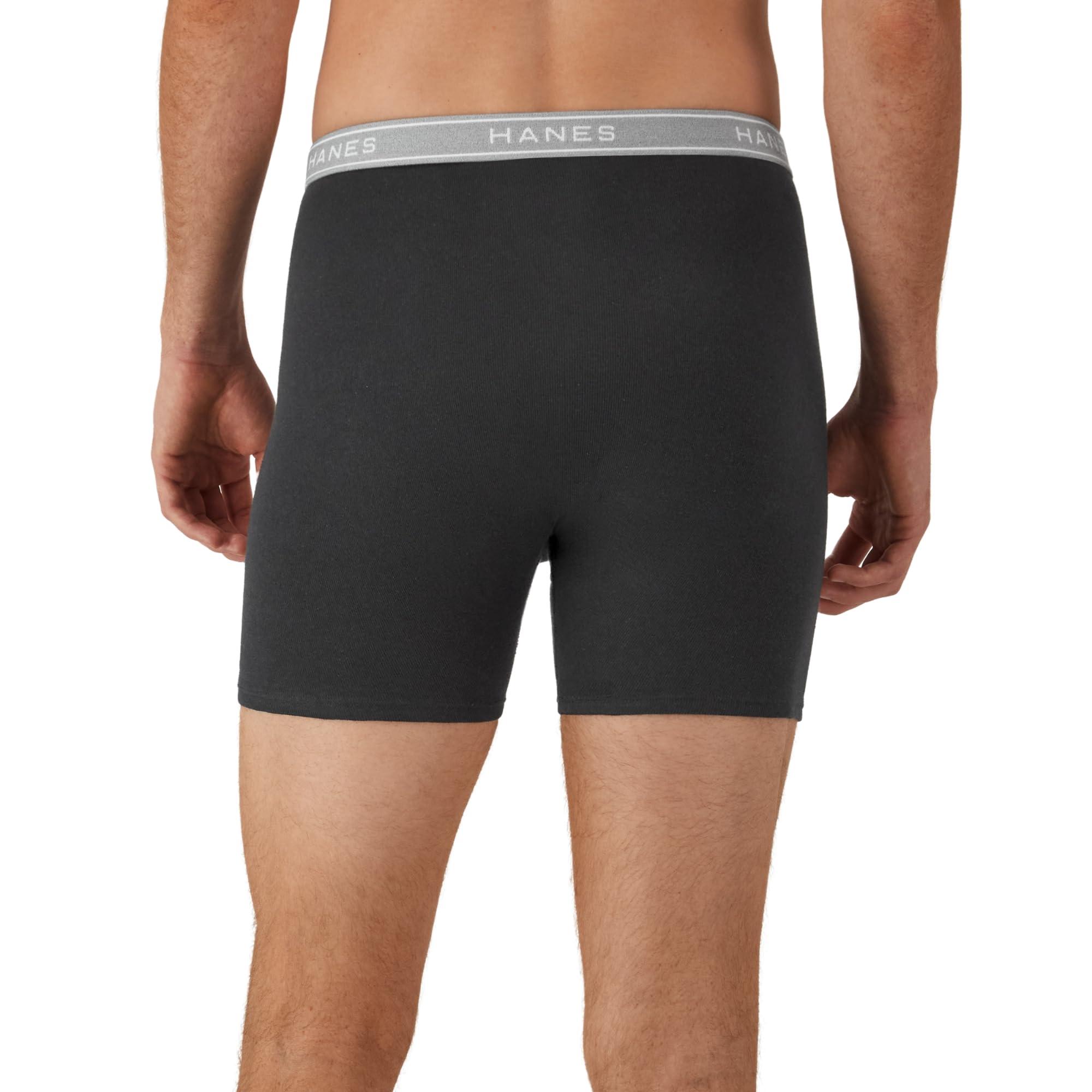 Hanes Men's Boxer Briefs, Cool Dri Moisture-Wicking Underwear, Cotton No-Ride-up for Men, Multi-Packs - Image 3