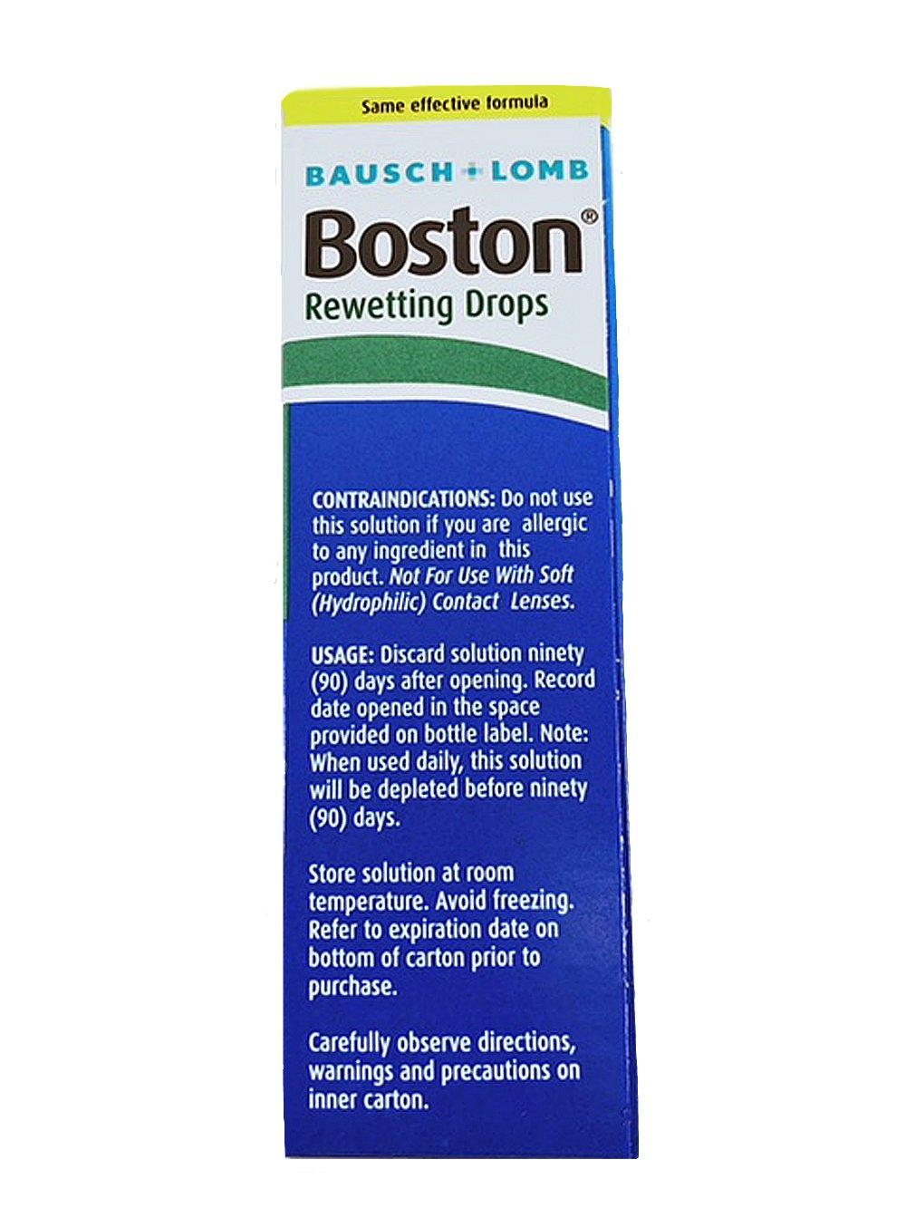 Bausch and Lomb Boston Rewetting Drops for Gas Permeable Contact Lenses 10ml - 1pk - Image 4