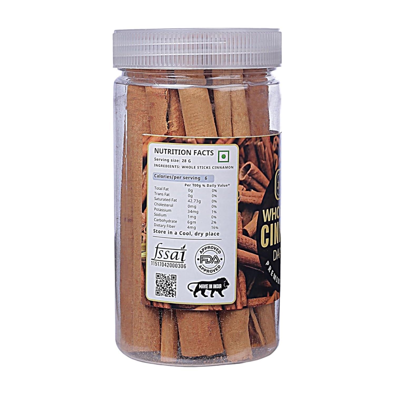 Cinnamon Sticks, Premium Grade Harvested Natural Cassia Cinnamon, Natural Organic,Cinnamon Whole Split Cassia Taj Cinnamon Sticks (130 Gram) Indian Spices Masale - Image 2