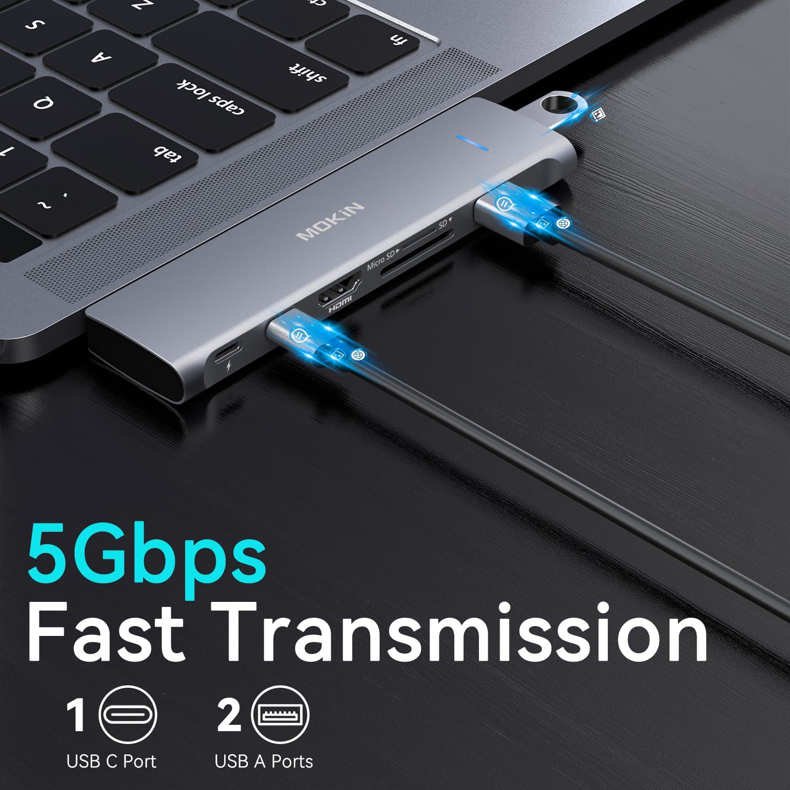 USB C Adapter for MacBook Pro 2023 2022 2021, MacBook Pro USB Adapter, 7 in 2 MacBook Pro Accessories for MacBook Pro/Air M1M2M3, Mac Dongle with 4K HDMI, 2 USB 3.0, TF/SD, USB-C 100W and Thunderbolt3 - Image 5