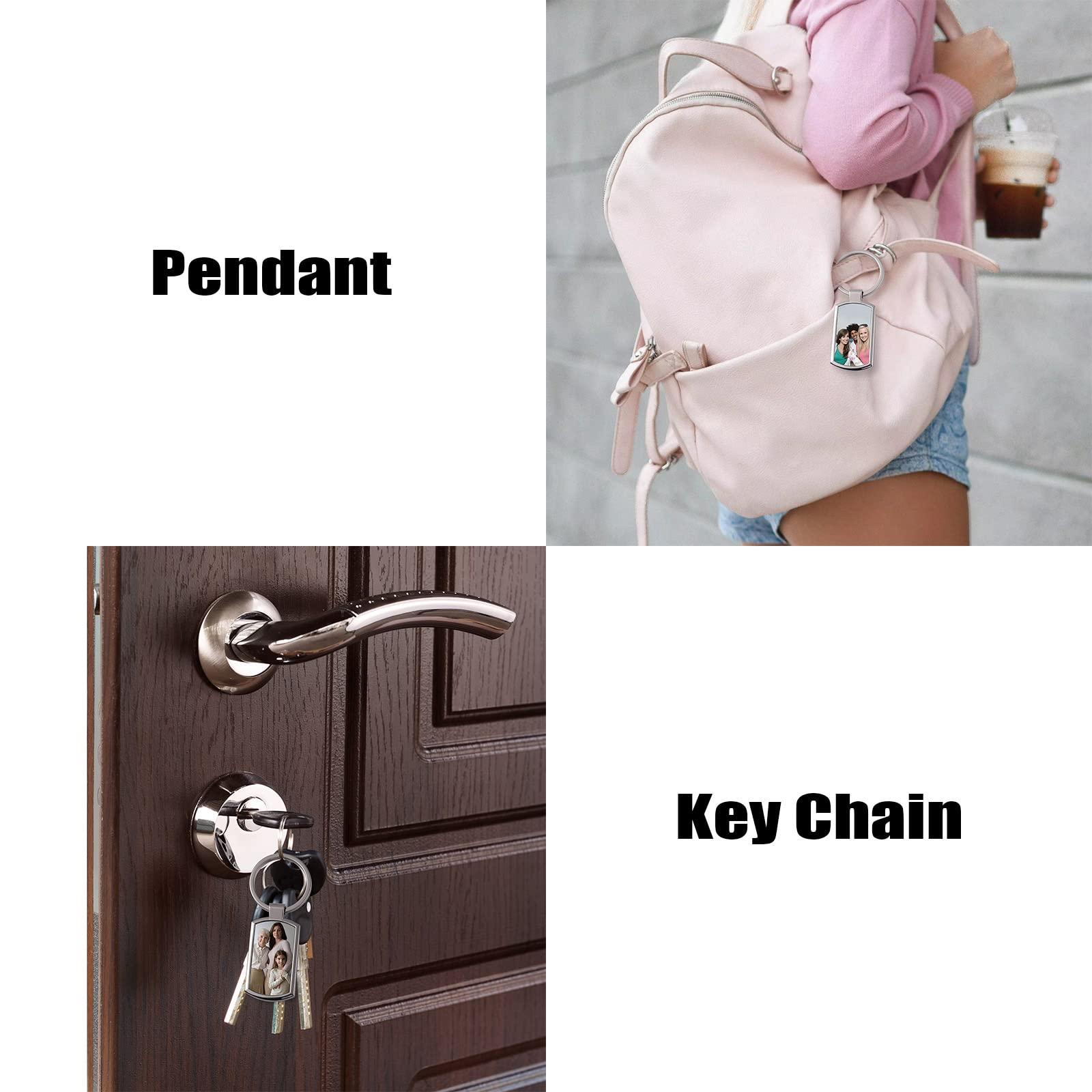 Personalized Photo Keychain Customizable Text Key Chain Alloy Pendant Keyring Custom Keychain With Picture Memorial Gifts - Image 8