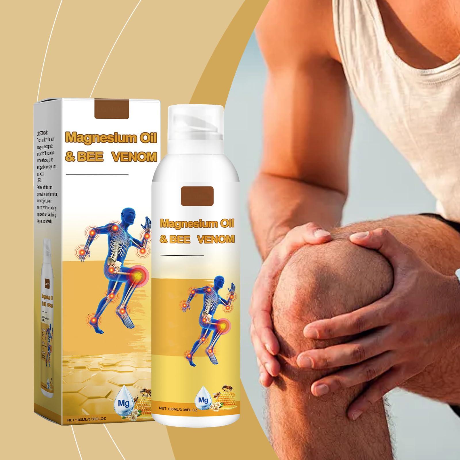 2PCS Magnesium Joint Spray, Magnesium Oil & Bee Venom JointSpray, Magnesium Oil Joint Spray for Muscle，Back, Knee, Hands, Neck，Moisturize (60ML) - Image 3