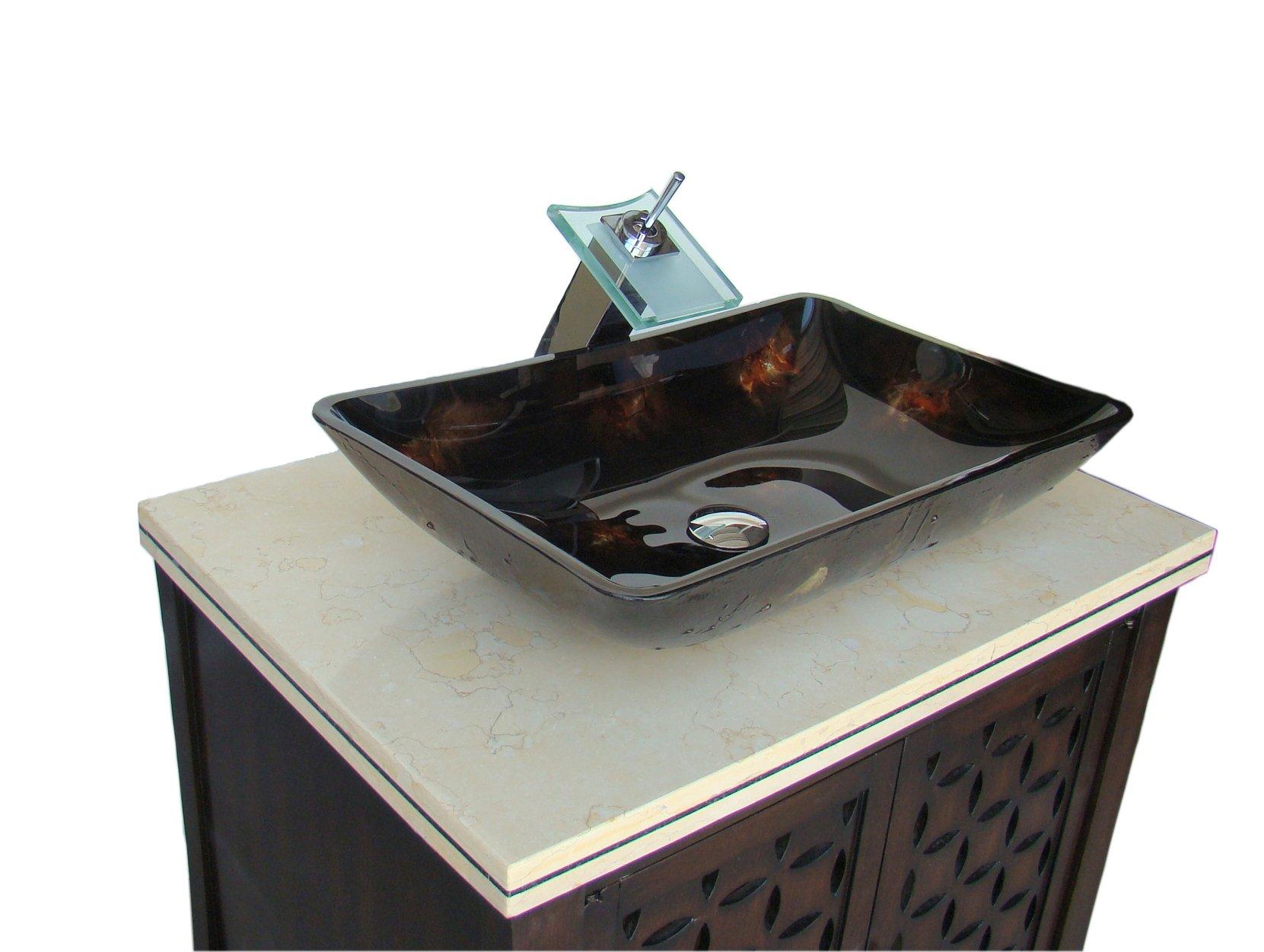 30" Giovanni Vessel Sink Bathroom Sink Vanity with Matching Mirror - Model # HF339A-MIR-FA - Image 4