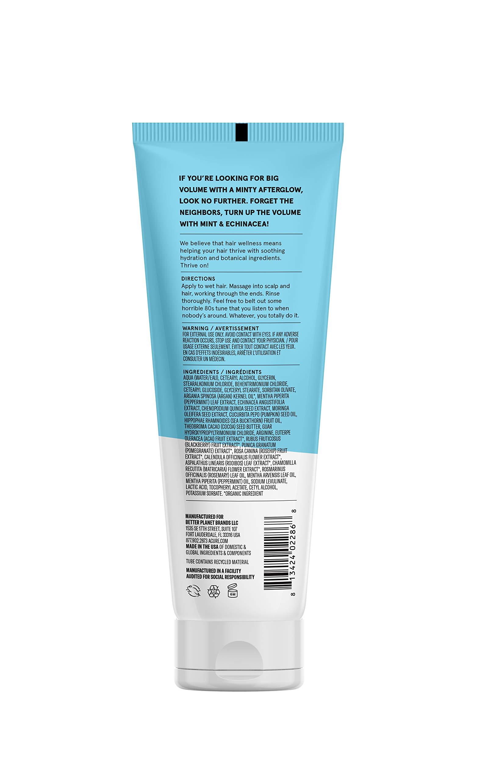 Acure Vivacious Volume Shampoo | Revitalize and Volumize: Mint and Echinacea Infused Regimen for Fine, Fragile Hair, 8 Fl Oz - Image 2