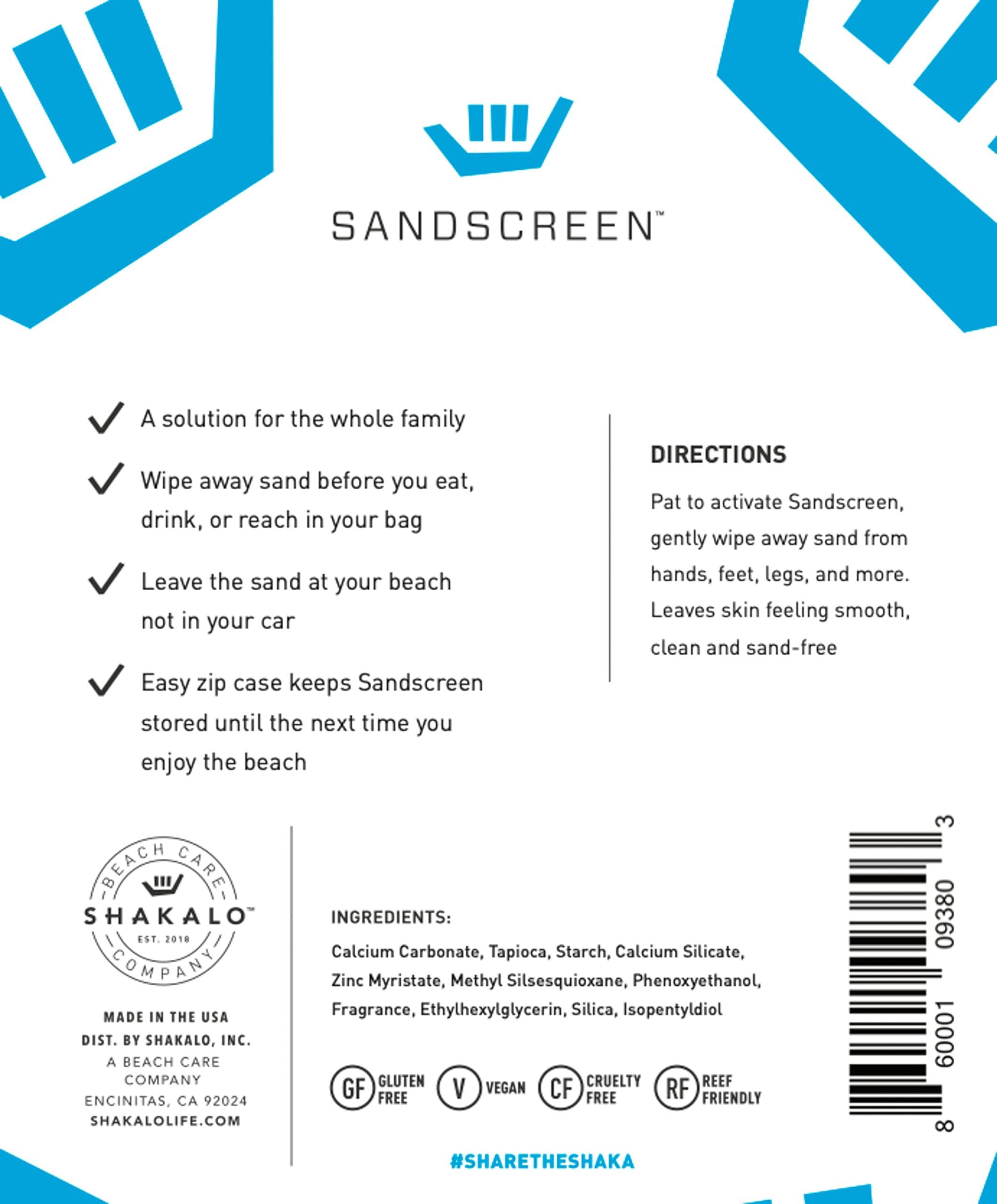 SHAKALO SANDSCREEN Sand Removal Bag | The Original Sand Remover | Talc-Free and Reef Friendly | Fresh, Clean and Sand Free | Great for The Whole Family!(Pack of 1) - Image 8