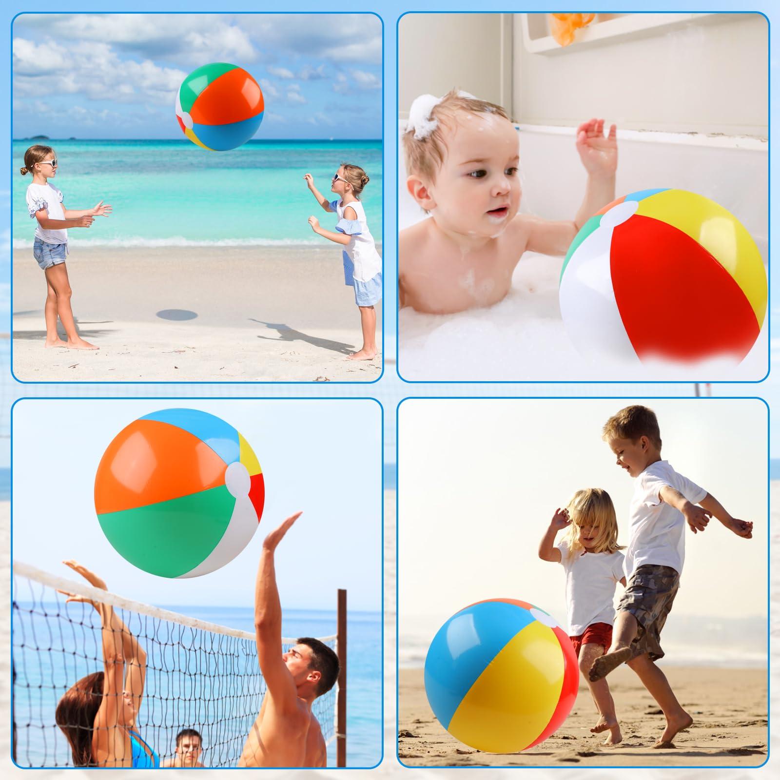 REGUICORP 2 Pack Beach Balls, 20 Inch Beach Balls for Kids, Rainbow Color Pool Toys Pool Balls for Swimming Pool, Beach Toys Inflatable Ball for Summer Parties and Water Games - Image 7