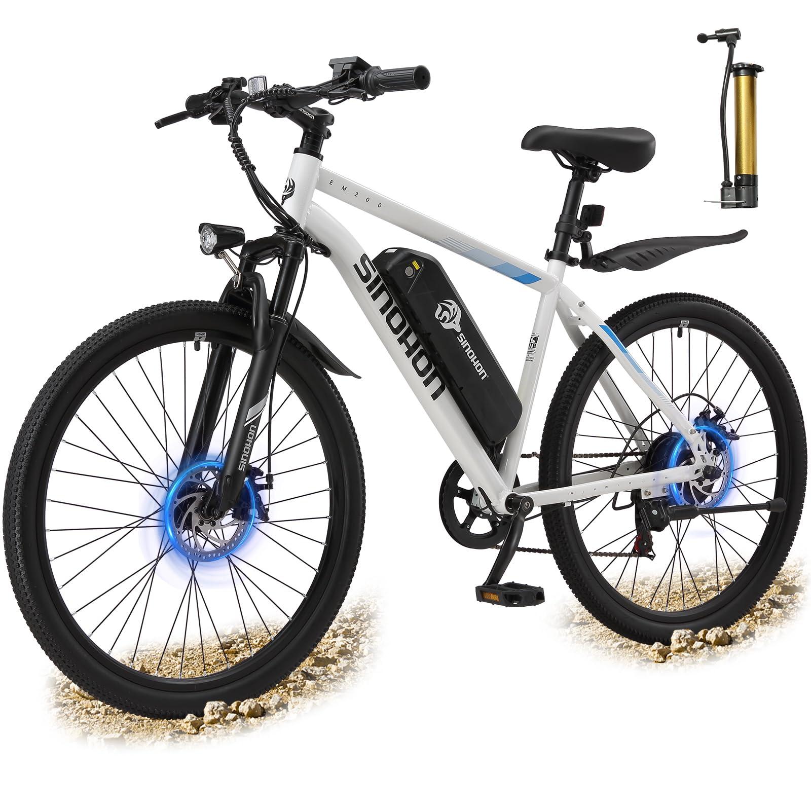 CYCLEWAVE 26" Electric Bike for Adults with 500W Brushless Motor, 375Wh Removable Battery, 7-Speed Gears, Front Suspension, 37+ Miles Range, 20MPH Top Speed