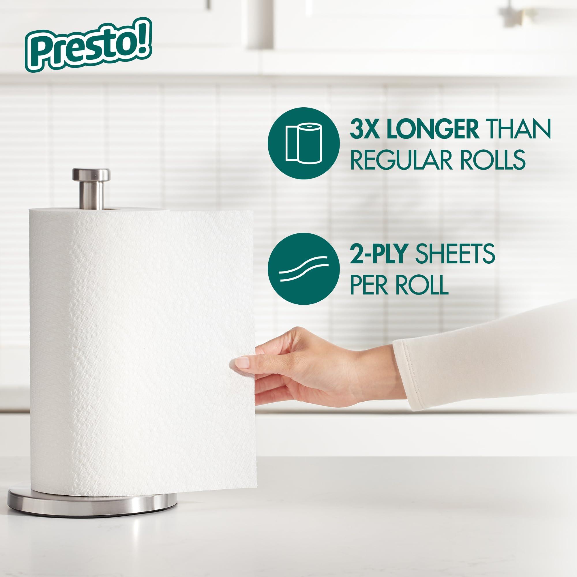 Amazon Brand - Presto! Flex-a-Size Paper Towels, 158 Sheet Huge Roll, 12 Rolls (2 Packs of 6), Equivalent to 38 Regular Rolls, White - Image 4
