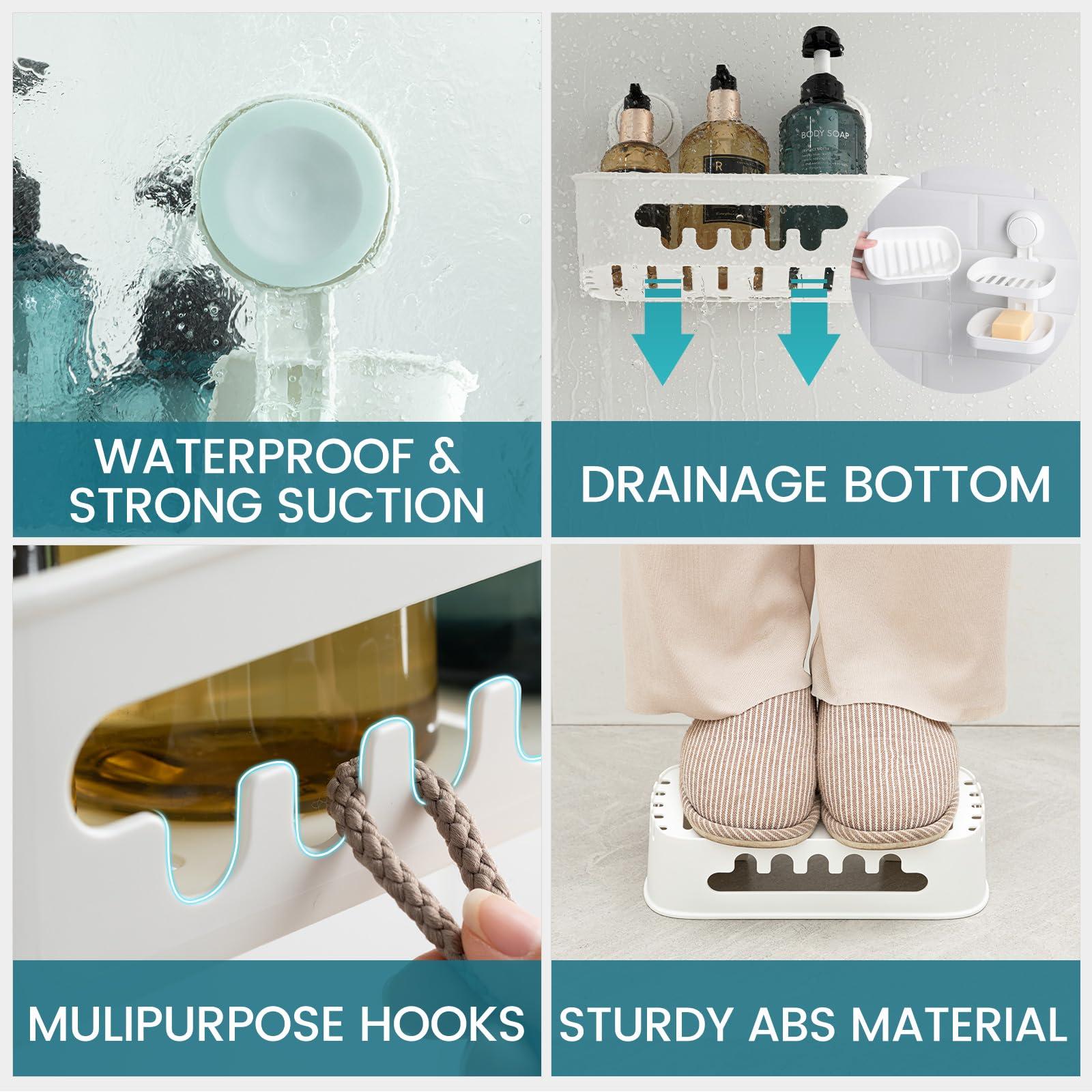 TAILI Shower Caddy Suction Cup Storage Basket - Image 5