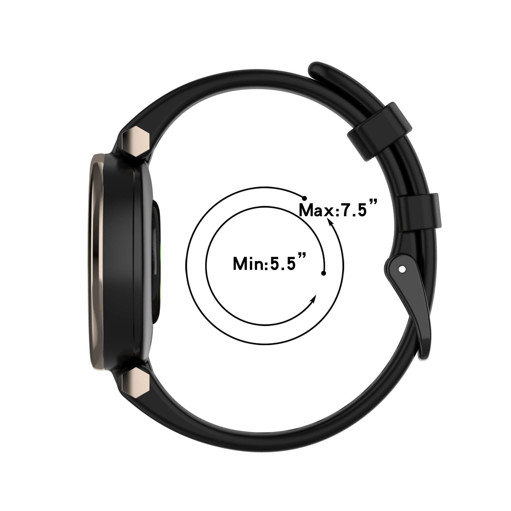 Compatible with Garmin Lily/Lily 2 Bands, Replacement Silicone Water Resistant Fitness Watch Wrist Band Strap for Lily/Lily 2 Smartwatch with Adapter Tools Accessories - Image 6