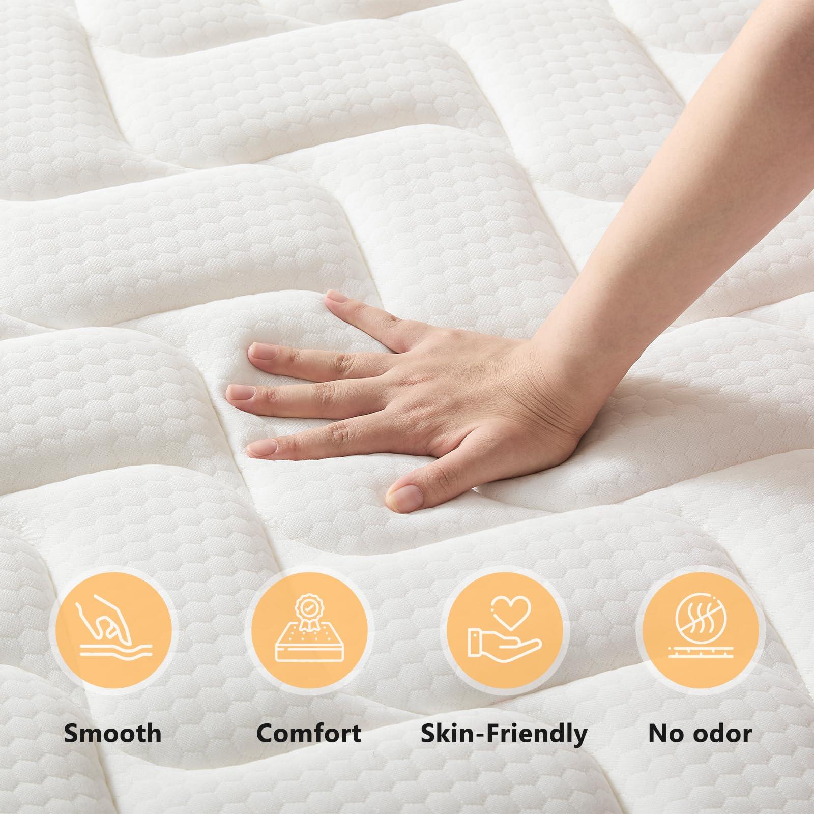Queen Mattress 12 Inch Hybrid Mattresses with Memory Foam - Mattress in a Box with Individual Pocket Spring - Medium Firm Sleep Support Pressure Relief CertiPUR-US Certified 12 Inch Queen - Image 6