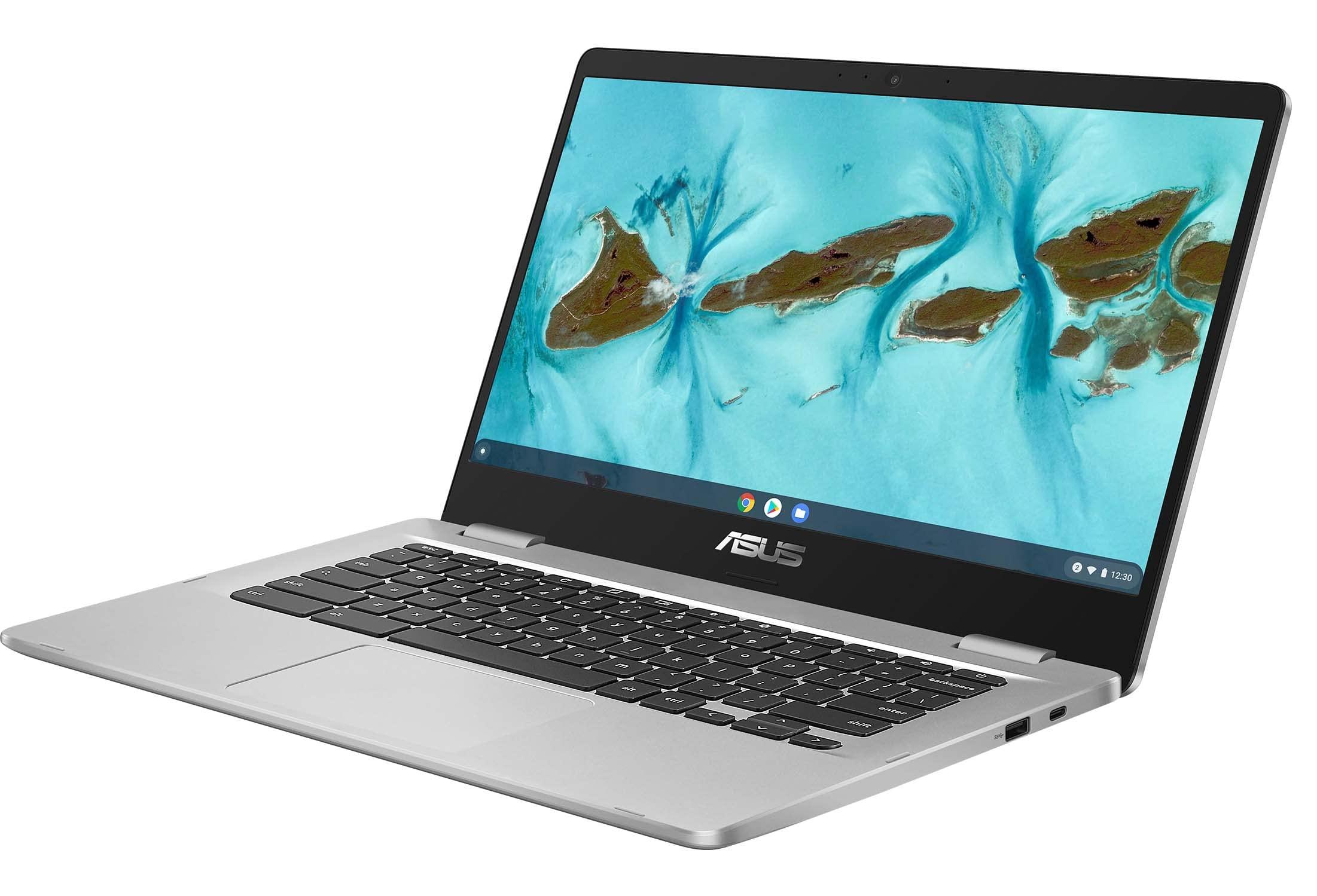 Asus 14 Slim Chrome OS Laptop Intel Processor up to 2.8GHz 14.1in Full HD NanoEdge-Display with 180 Degree-Hinge 4GB DDR4 64GB Storage WiFi + BT (C424 – ), Silver (Renewed) - Image 5