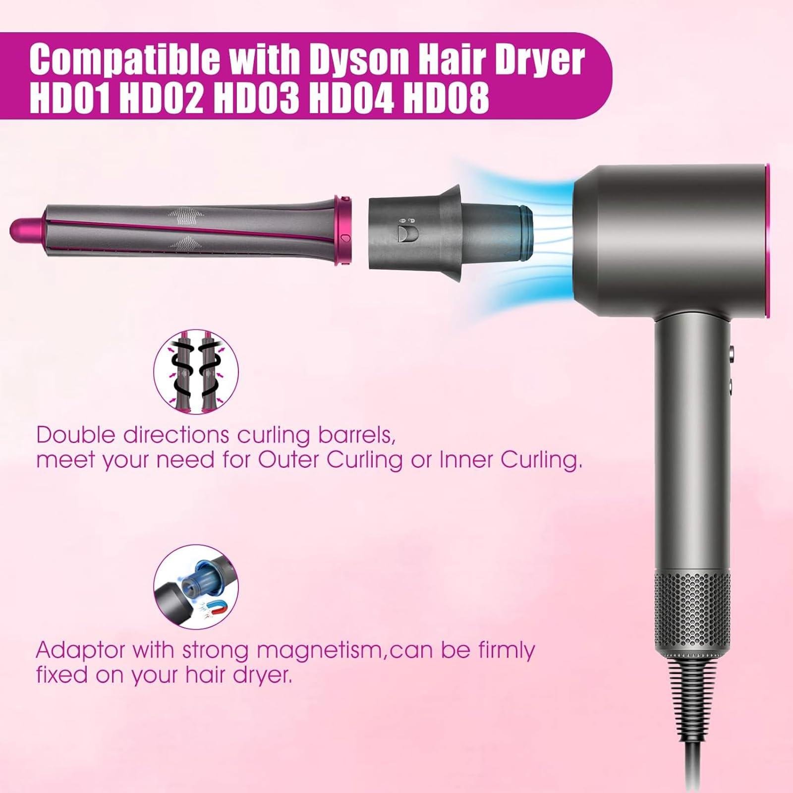 Hair Curling Barrel Volumizing Brush Attachments with Adaptor for Dyson Hair Dryer Converting to Hair Styler, for Dyson for Airwrap Styler - Image 3