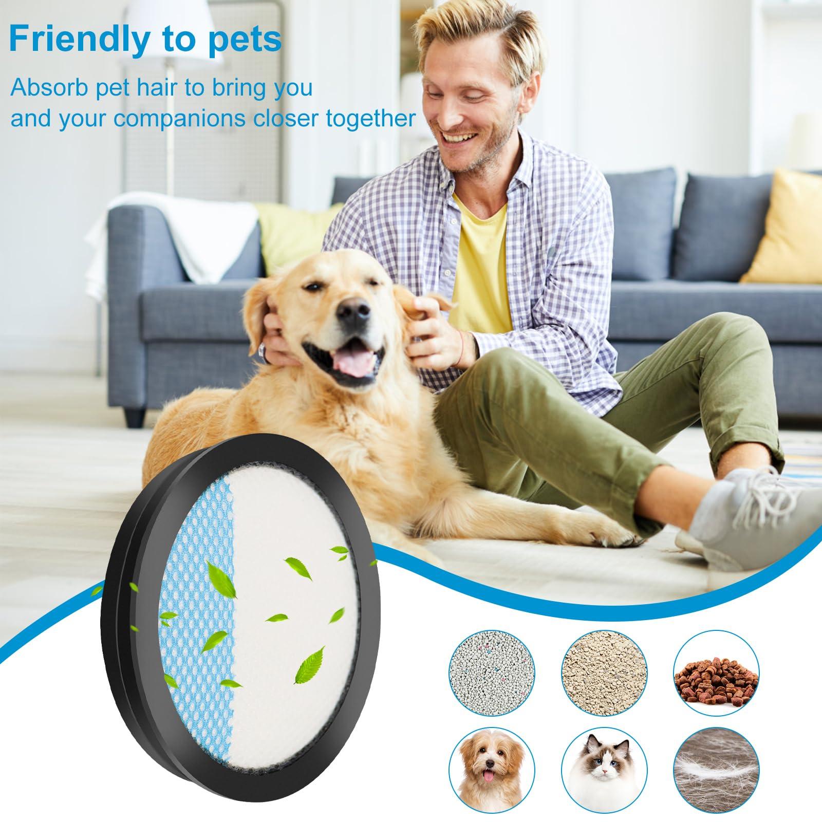 Kaulolado 18V ONE + Cordless Pet Stick Vacuum Filter for Ryobi, PCL720, PBLSV716, PBLSV717 Stick Vacuum, Reusable Washable Filters, Compare to Part A32SV720N, 6 Pack - Image 6