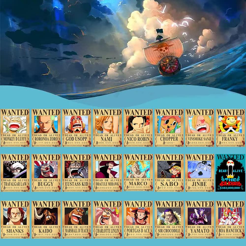 FIDRTH 25PCS Anime [OP] Wanted Posters 30×21cm, New Bounty Edition, Straw Hat Pirates Crew Nika Luffy 3 Billion, Zoro, Sanji, [OP] Anime Gifts(Retro) - Image 4