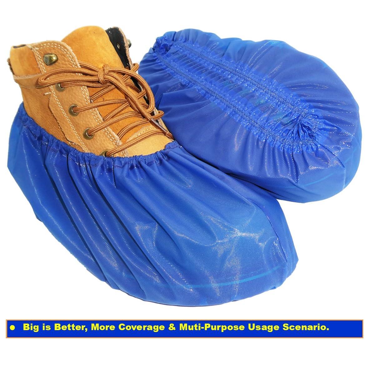 Shoe Covers, Disposable Shoe Covers, Plastic Shoe Covers, Durable Waterproof Non-Slip Shoe Covers, New Designed Shoe and Boots Covers for Indoor and Outdoor, Construction Site, Hikers, - Image 5