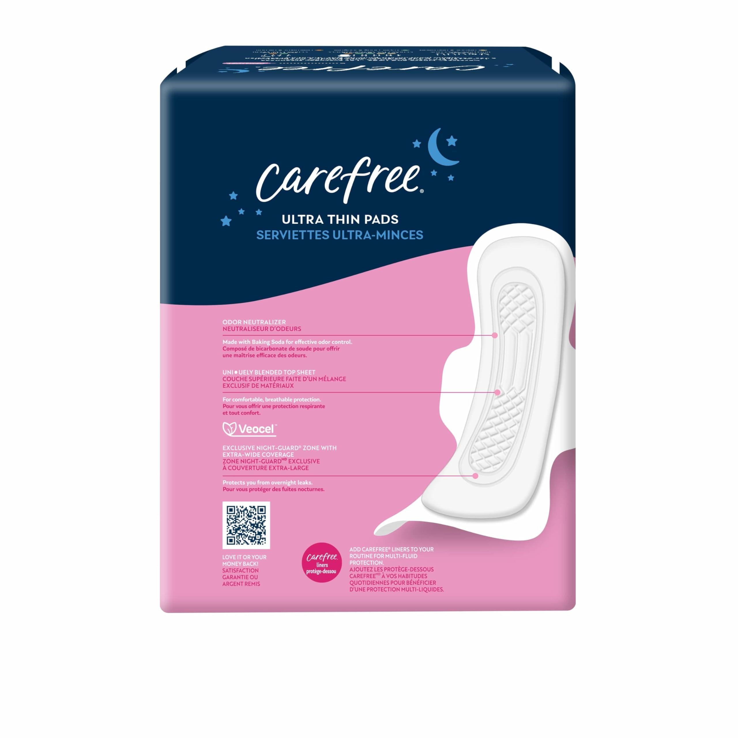 Carefree Ultra Thin Overnight Pads With Wings, 40ct - Image 3