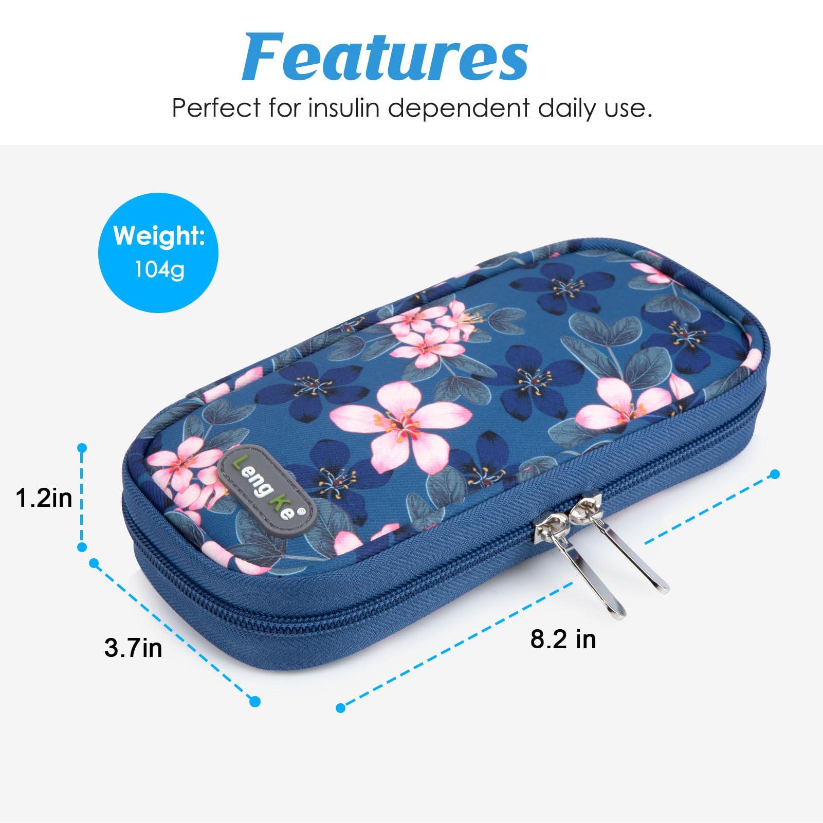 YOUSHARES Insulin Cooler Travel Case TSA Approved Medication Diabetic Supplies Cooler for Travel Refrigerated Medicine Organizer Bag with 2 Ice Pack - Image 3