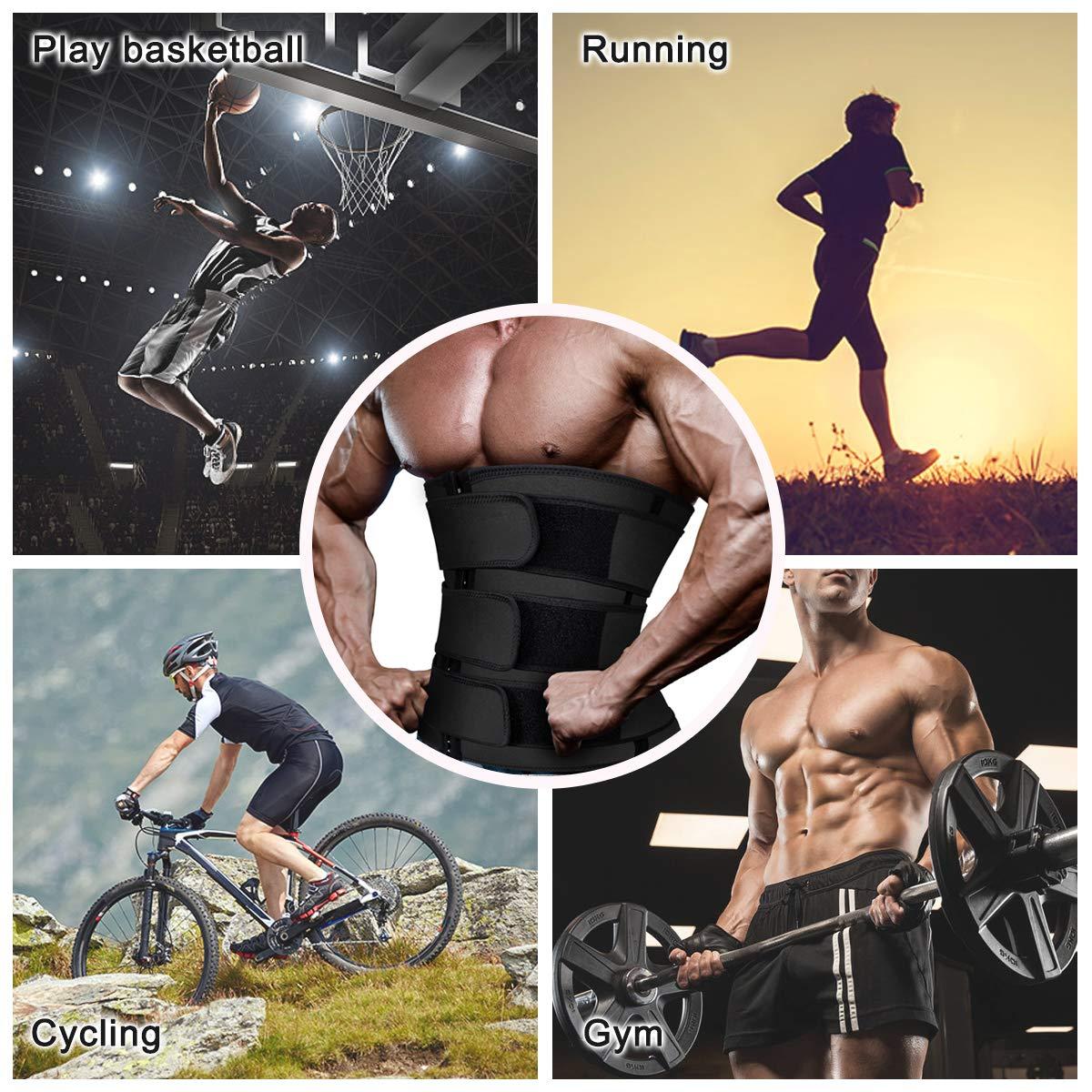 Hidyliu Mens Workout Waist Trainer Neoprene Corset Sauna Sweat Trimmer Cincher Slimming Belly with Belts - Image 6