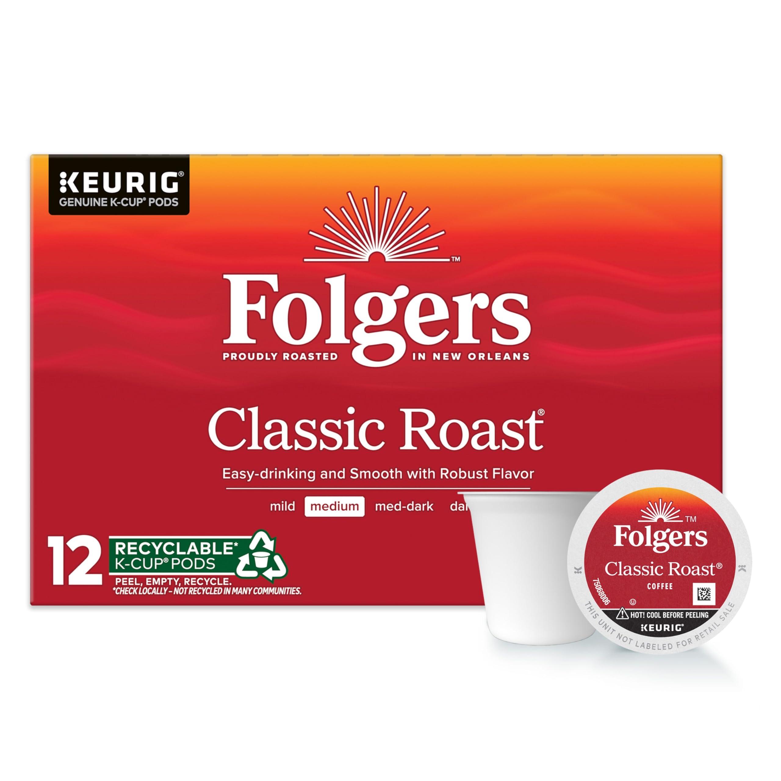 Folgers Classic Roast Medium Roast Coffee, 72 Keurig K-Cup Pods - Image 5