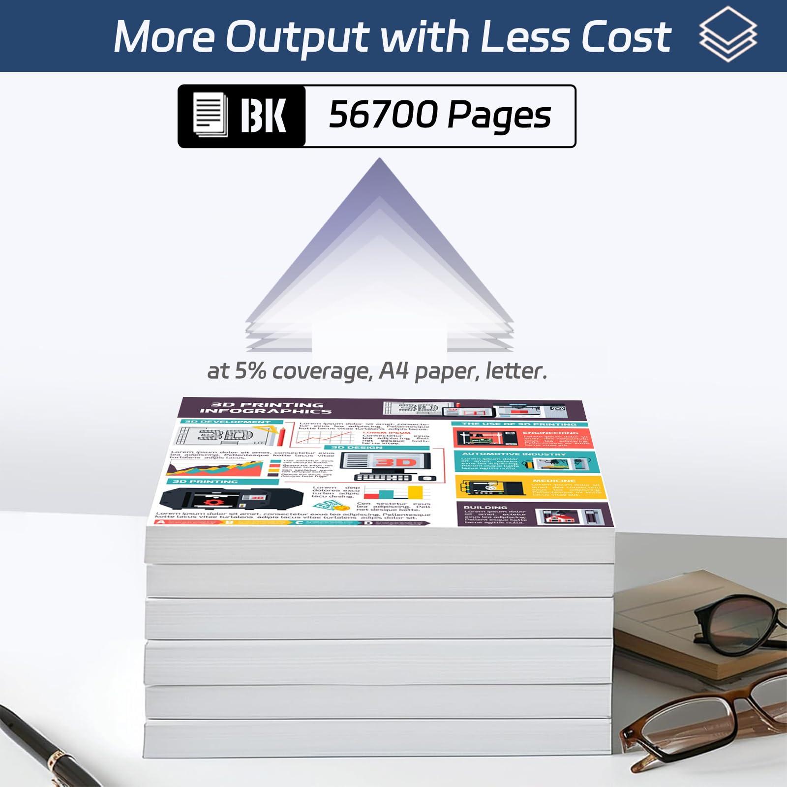 106R03944 Toner Cartridges is Compatible for Xerox VersaLink B600 B605 B610 B615 Printers, with a Capacity of 56700 Pages and a Very Good Printing Experience (4 Pack Black) - Image 3