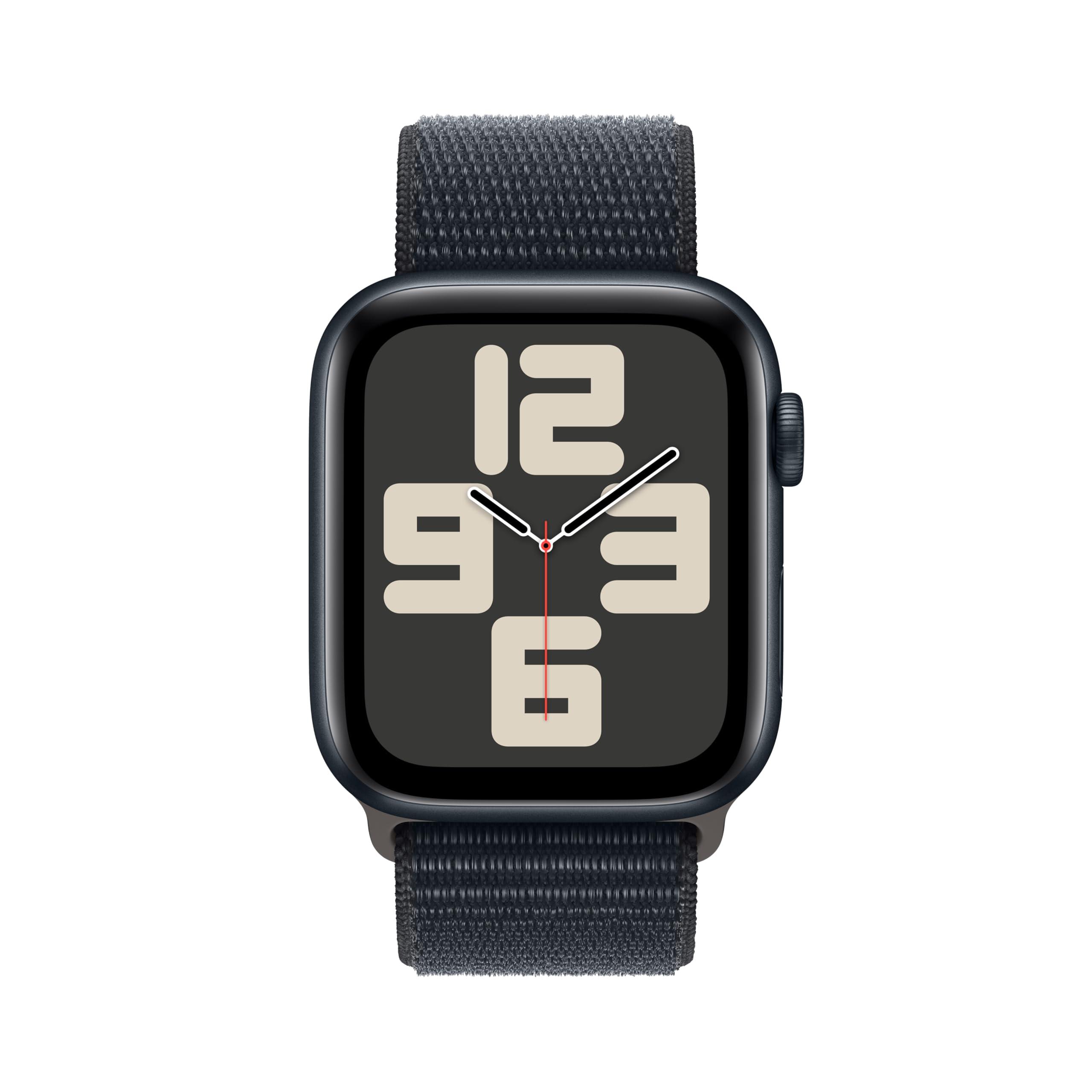 Apple Watch SE (2nd Gen) [GPS + Cellular, 44mm] - Midnight Aluminum Case with Midnight Sport Loop Band, M/L (Renewed) - Image 2
