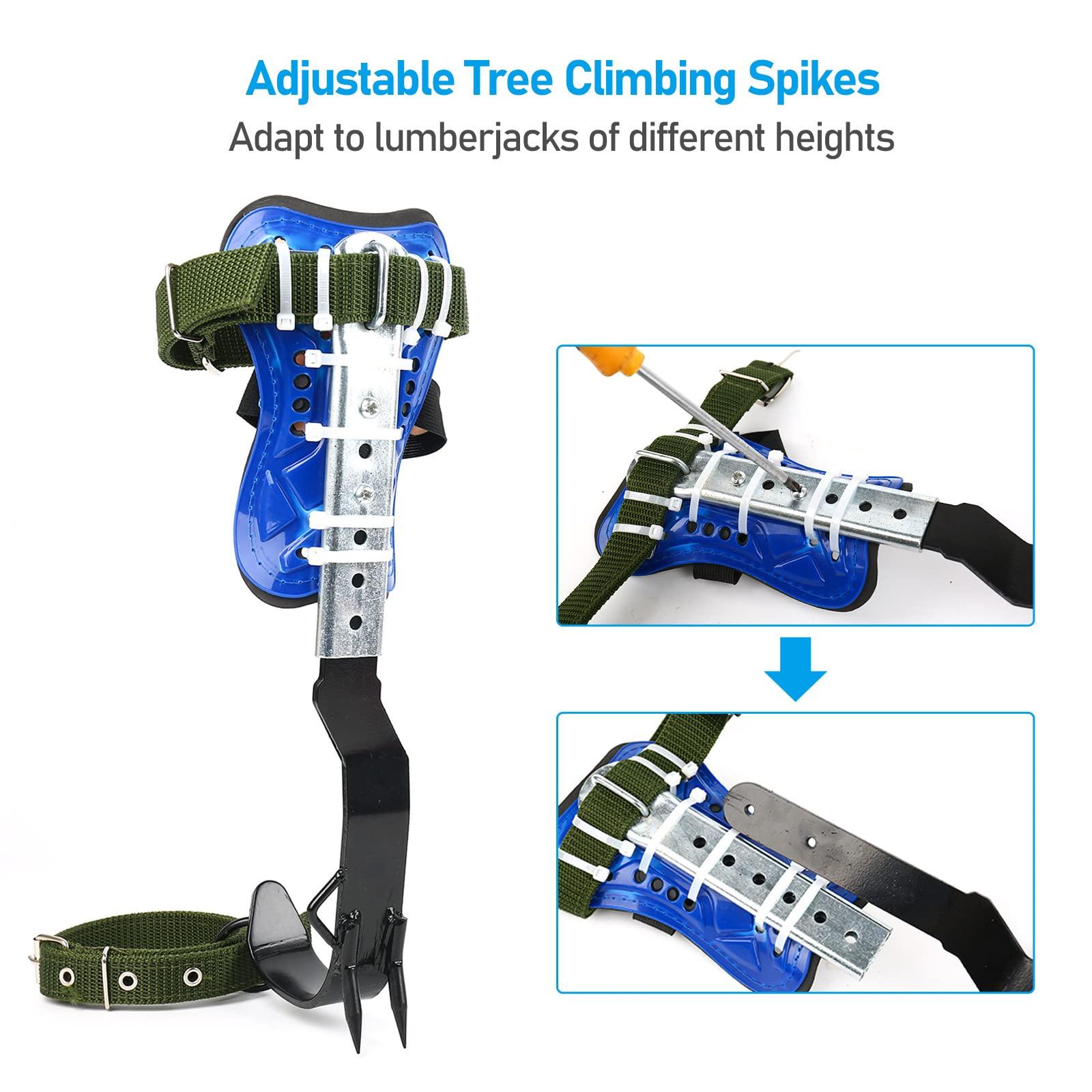 TWSOUL Climbing Spike, Adjustable Tree Climbing Step Gear with Extra Multi-Functional Straps for Outdoor Jungle Survival Fruit Picking - Image 2