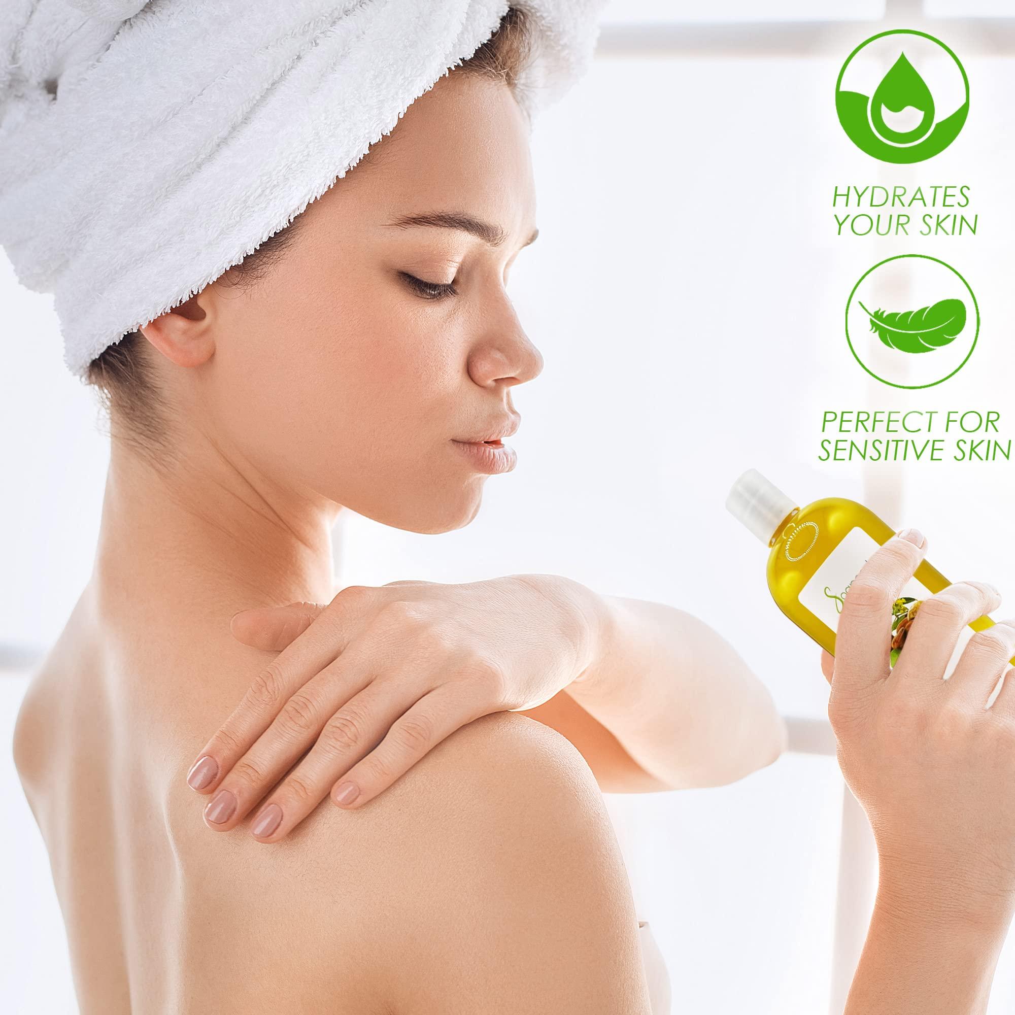 Sweet Almond Oil | Golden Jojoba Oil | Avocado Oil | Pack of 3 | Cold Pressed | Carrier for Essential Oils, Moisturizer for Skin, Face & Hair, Soap Making | 8 fl oz Each - Image 3