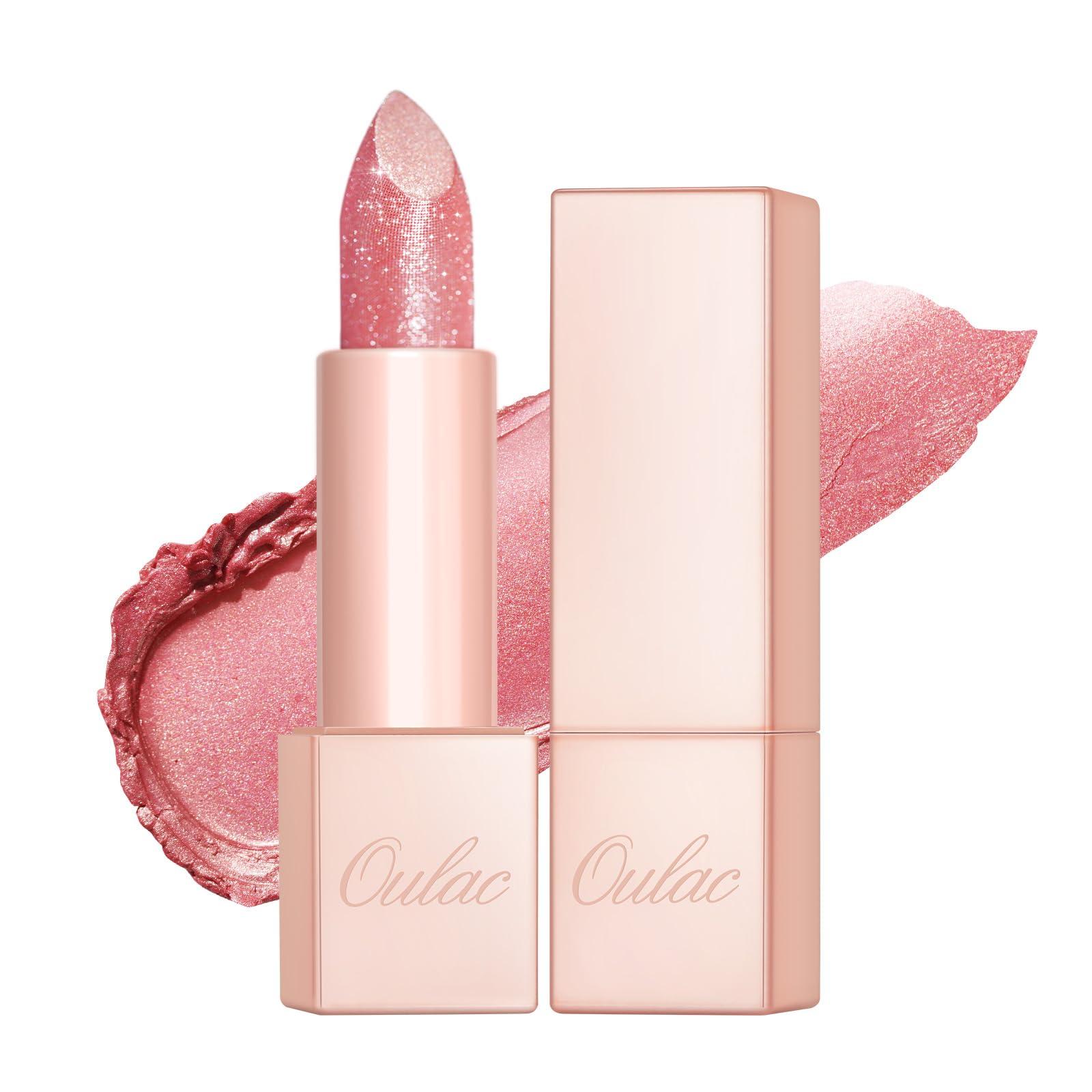 Oulac Moisturizing Pink Lipstick for Women - Tinted Lip Balm with Shimmmer, Lightweight Lip Makeup, Nourishing & Hydrating Formula, Vegan & Gluten Free, PG03 Pink Jewel - Image 9