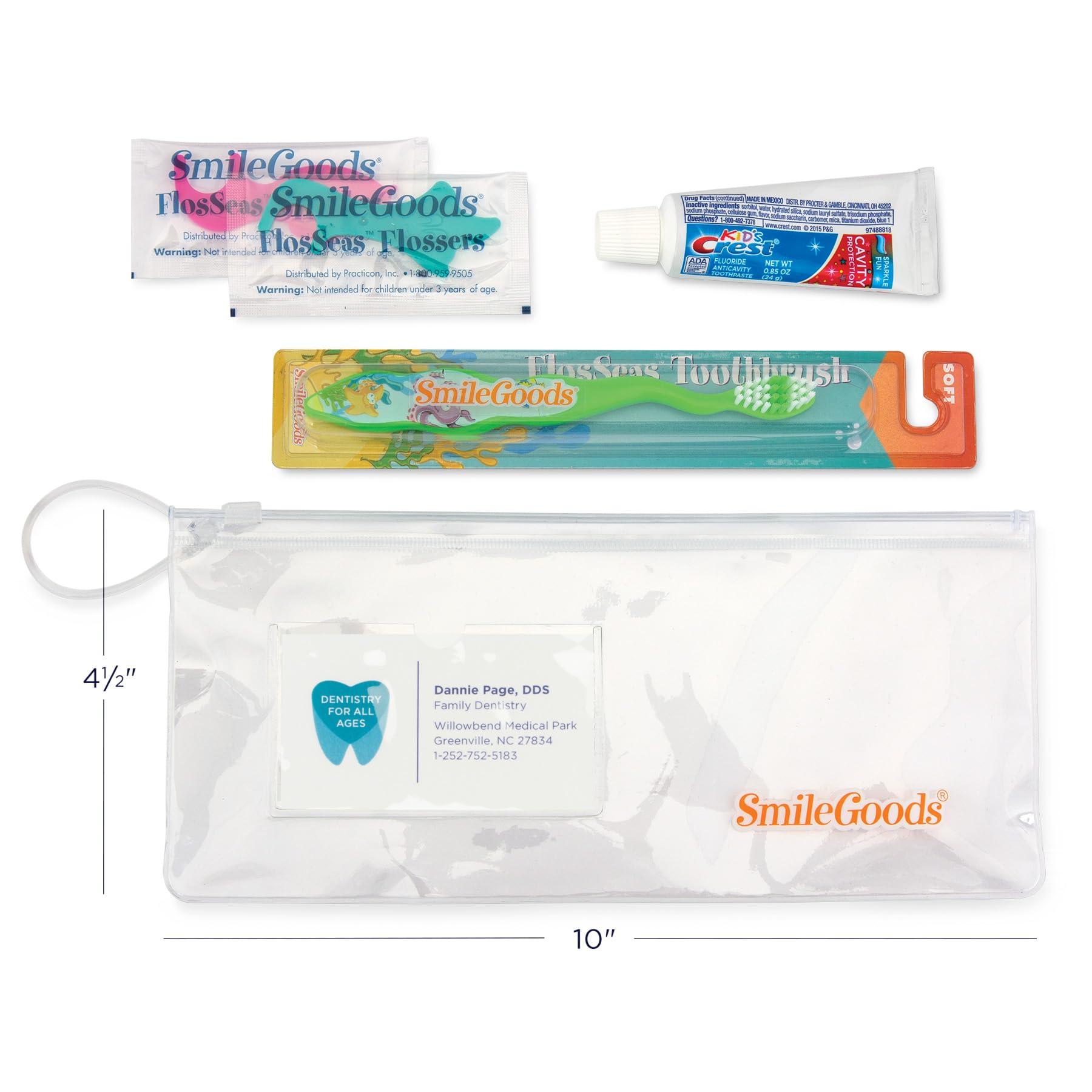 Practicon SmileGoods Child FlosSeas Dental Care Kit with FlosSeas Toothbrush, Toothpaste & FlosSeas Flossers, 72 Pack - Image 2