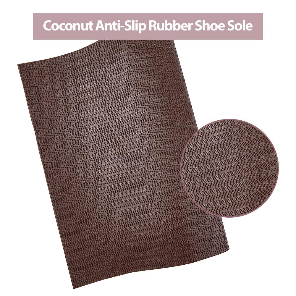 DICOSMETIC 1Pc Shoe Sole Repair Pads 570mmx385mm Anti-Skid Rubber Pads 2.5mm Thick Non-Slip Shoe Treads Coconut Brown Shoe Grip Patches Rubber Soling Sheet for Leather Shoes Boots and Heels - Image 4