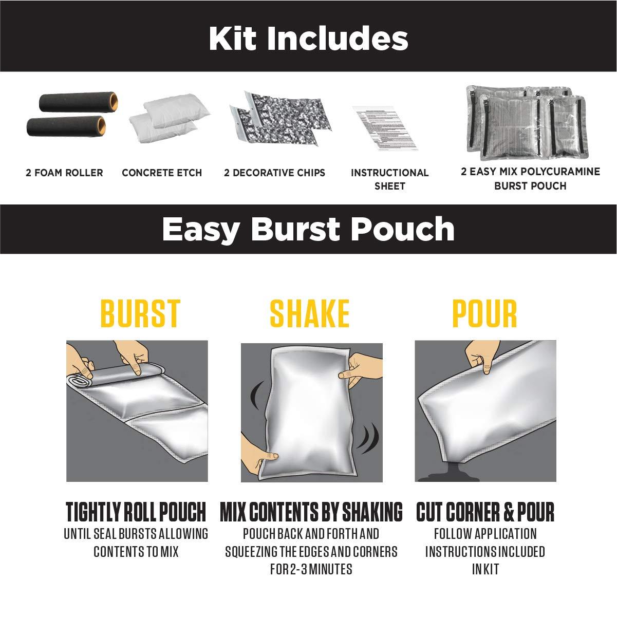 Rust-Oleum 293513 RockSolid Polycuramine Garage Floor Coating, 2.5 Car Kit, High Gloss Gray - Image 7