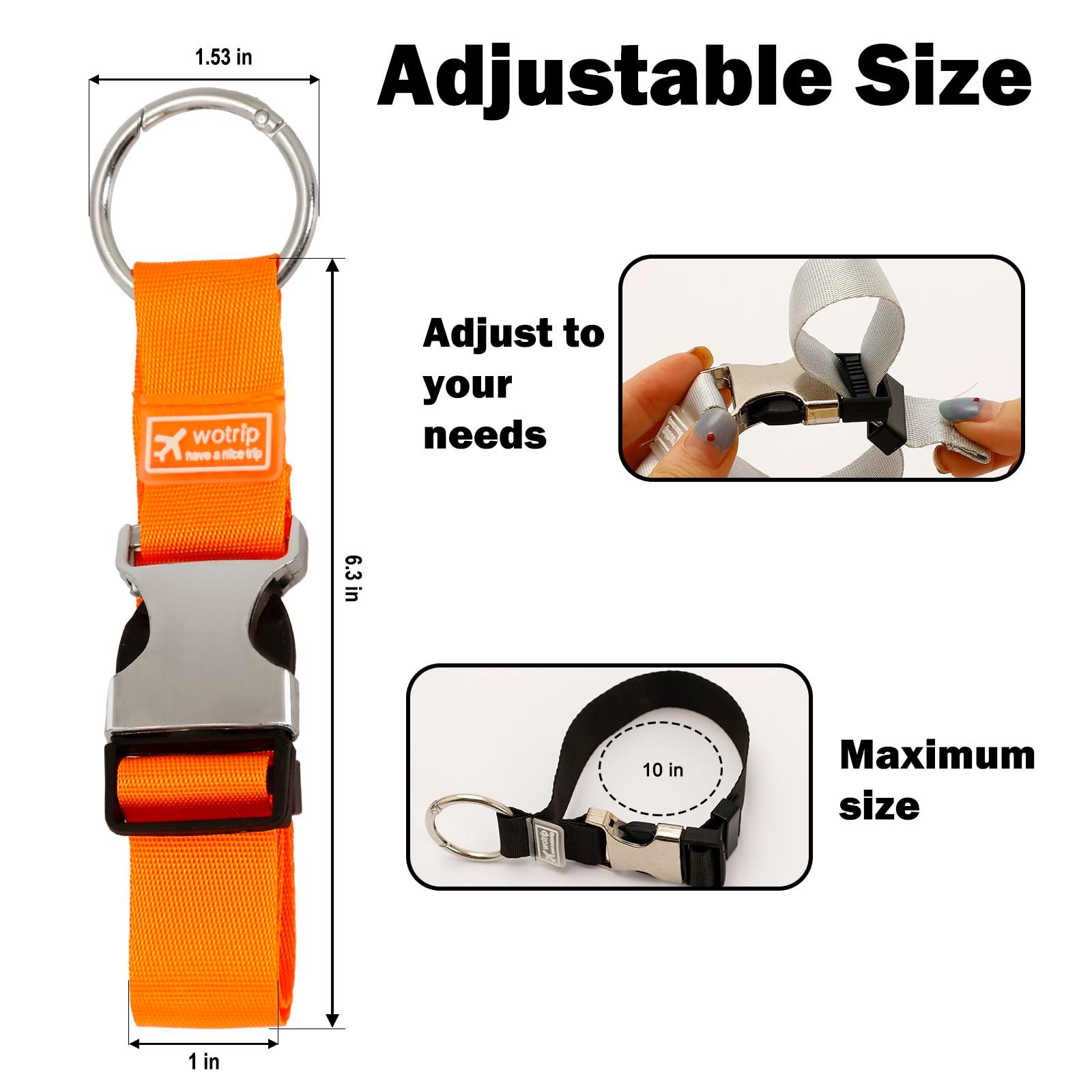 3 Pcs Add a Bag Luggage Straps Jacket Gripper Adjustable Luggage Hook Luggage Strap for Carry On Bag Luggage Accessories for Suitcases Bag (Black Grey and Orange) - Image 2