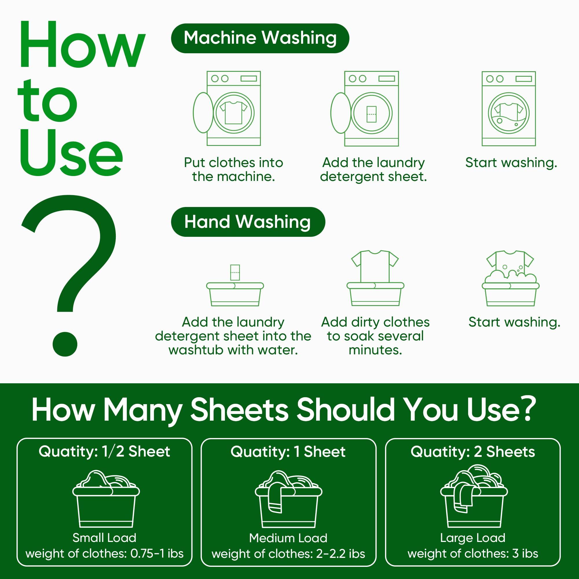Travel Laundry Detergent Sheets Fisroa 300 Loads Eco-friendly Washing Detergent Sheets Plastic-Free Washer Sheets, Fresh Linen Scent Liquidless Laundry Sheets Strips for Camping Dorm - Image 9