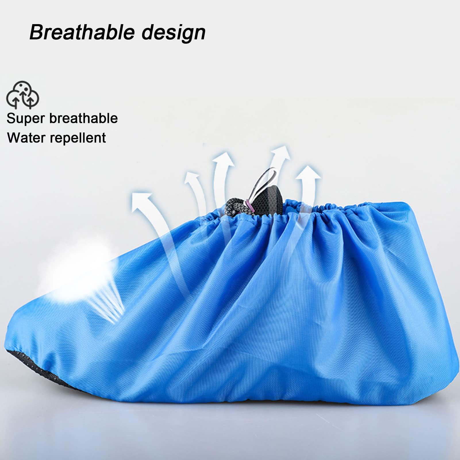 LAKE OF FIRE 5 Pairs Reusable Shoe Covers - Non-Slip, Washable, Heavy-Duty Boot Protectors for Floor and Carpet Protection - Image 6
