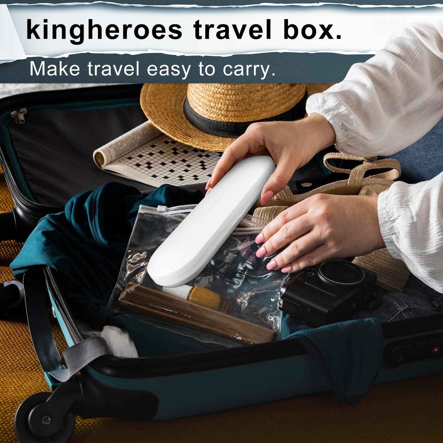 kingheroes Electric Toothbrush Set, Comes with 8 Brush Heads & Travel Case,4 Modes with 2 Minutes Built in Smart Timer, One Charge for 60 Days, 42000 VPM Motor (Black) - Image 3