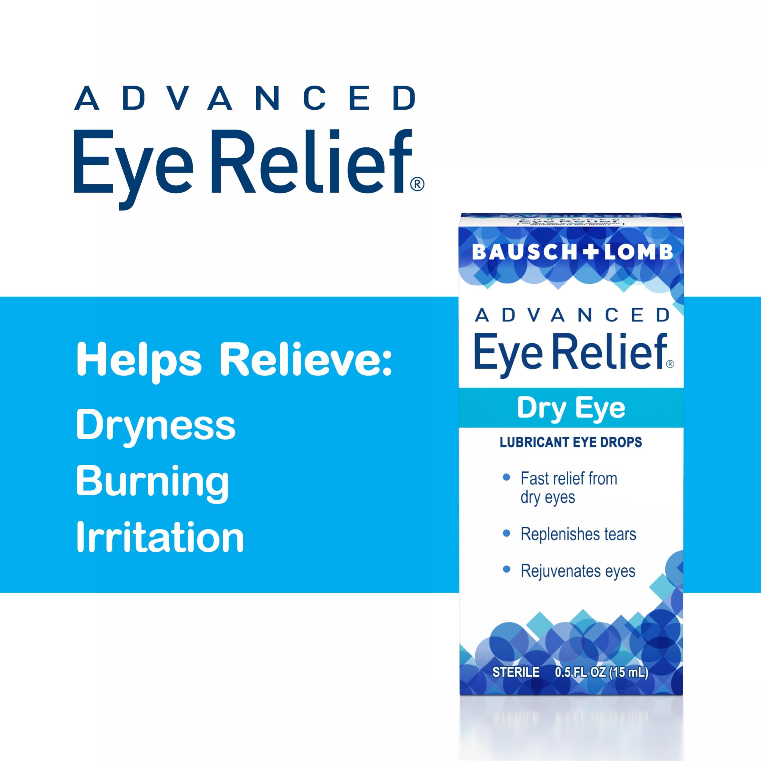 Bausch + Lomb Advanced Eye Relief, Lubricant Eye Drops for Dry Eyes, Moisturizing & Soothing, Replenishes Tears for Fast Relief, 0.5 Fl Oz - Image 3