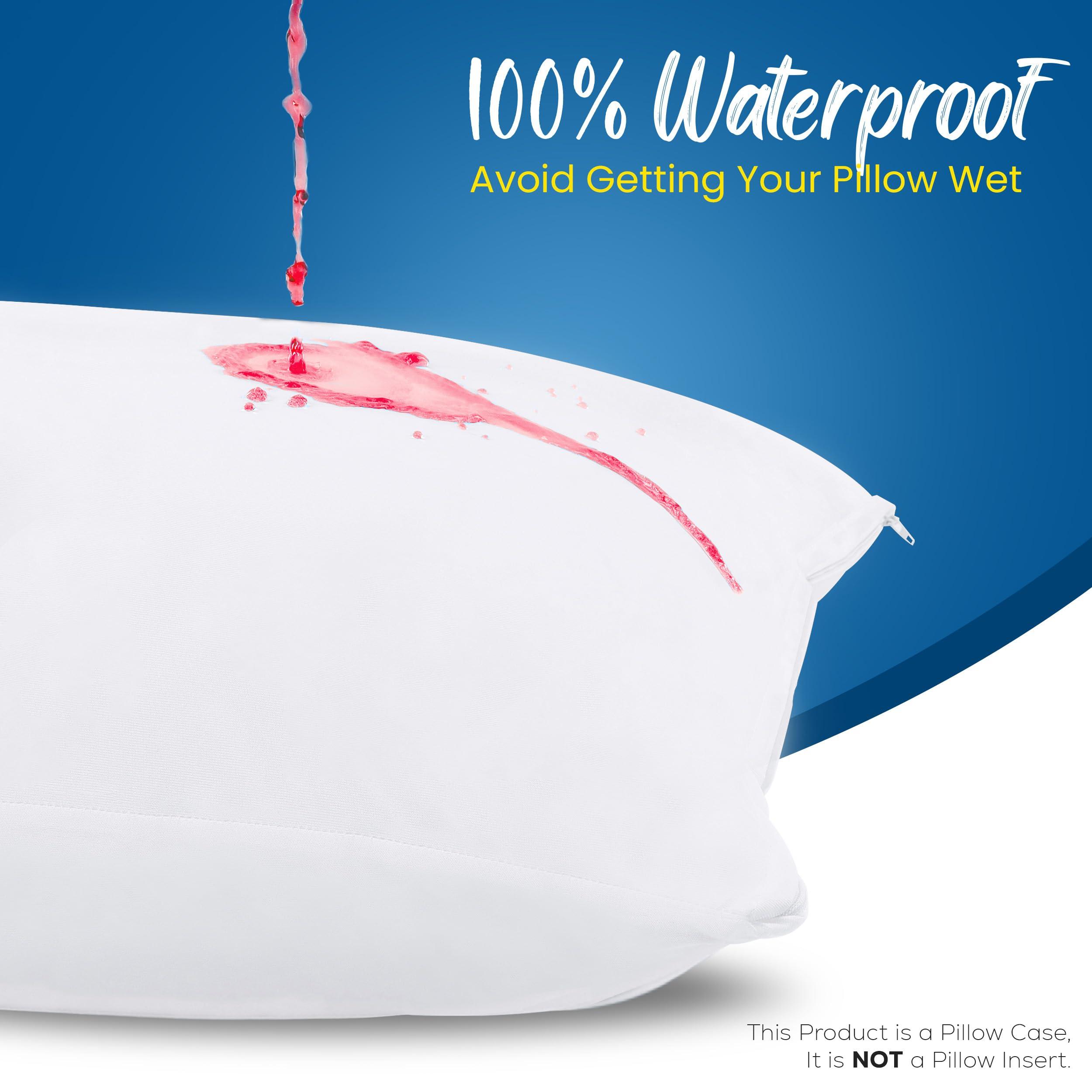 Utopia Bedding Waterproof Queen Size Pillow Protectors Zippered (4 Pack, White), Dust Mite and Bed Bug Proof Pillow case Protectors, Moisture Wicking Pillow Encasement Covers 20 x 28 Inches - Image 3